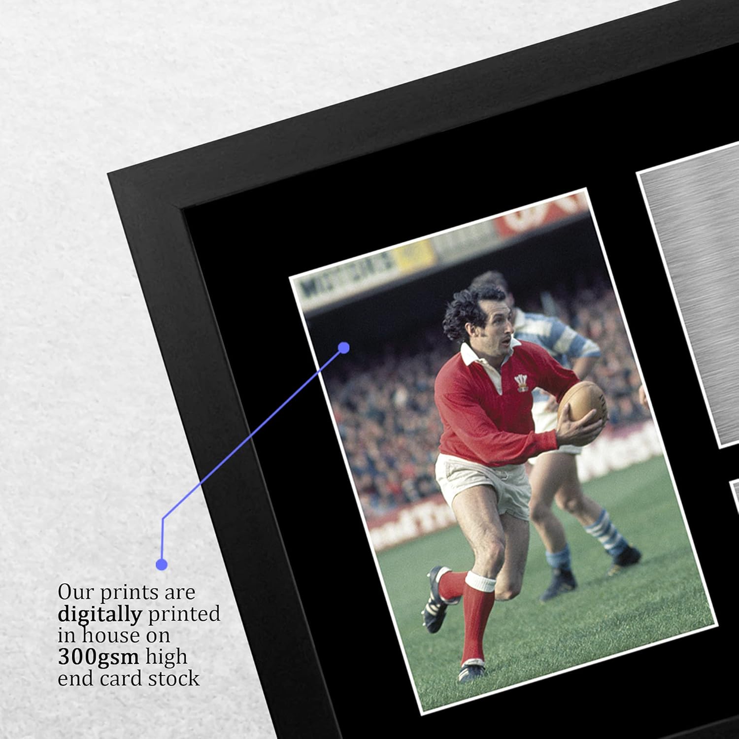 Thumbnail 3 de HWC Trading FR A4 Gareth Edwards Wales framed signed autograph picture (rugby union gift)