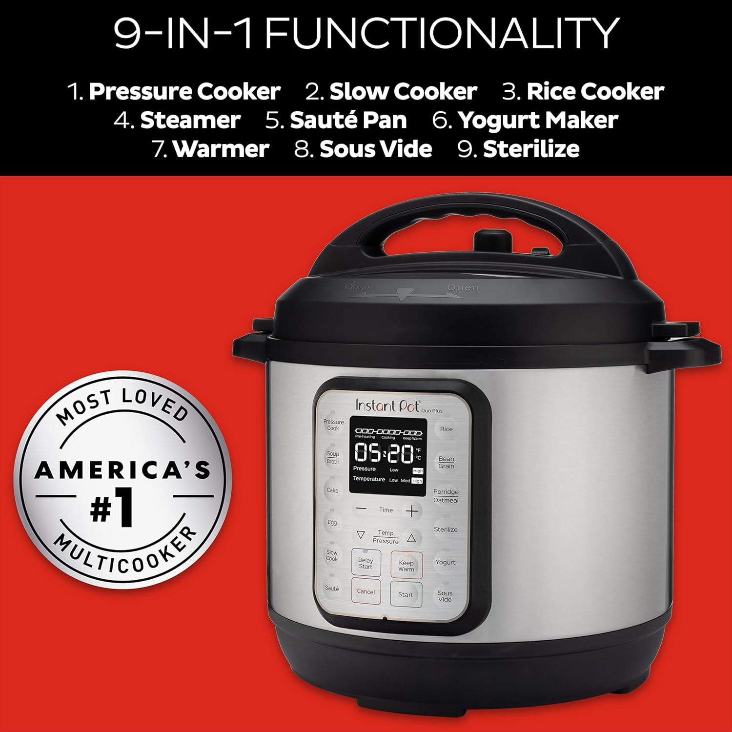 Thumbnail 3 de Instant Pot Duo Plus 9-in-1 3 Quart Electric Pressure Cooker (Stainless Steel)