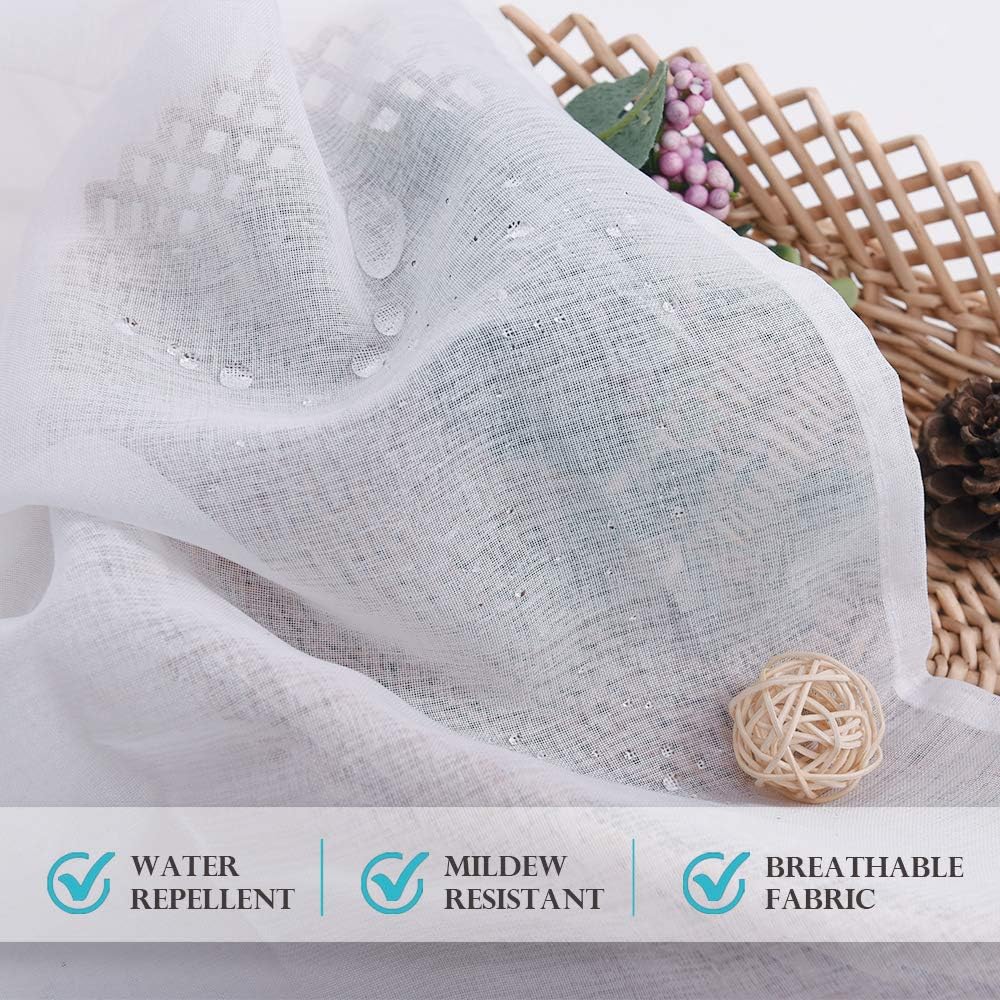 Thumbnail 3 de PONY DANCE Tenda bianca semitrasparente da esterno con anelli impermeabili L254 x A274 cm