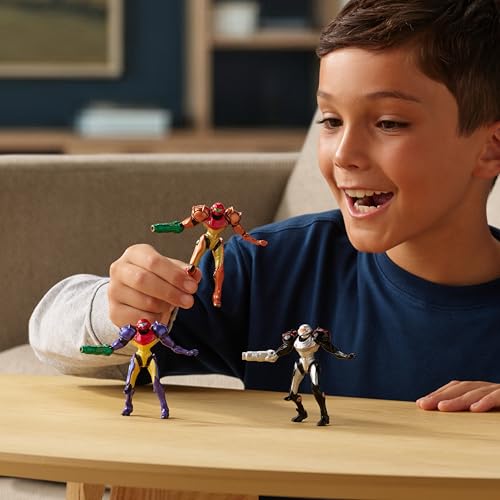 Detalle de Nintendo Metroid Prime Samus-Figurine 3er-Pack – Sammler-Set mit Varia-, Phazon- und Gravity-Suit