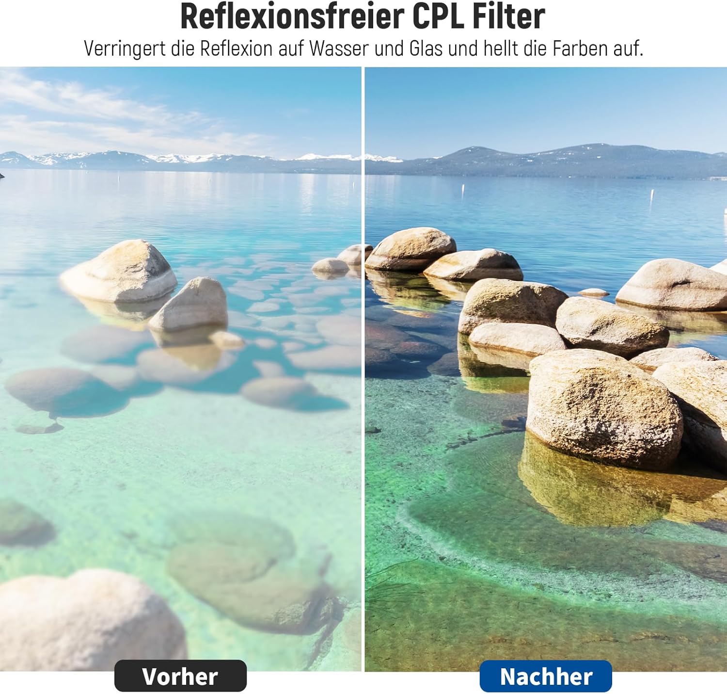Thumbnail 3 de Neewer 49-mm ND-Objektivfilter-Set (UV, CPL, FLD, ND2/ND4/ND8) inkl. Gegenlichtblende & Deckel – für DSLR
