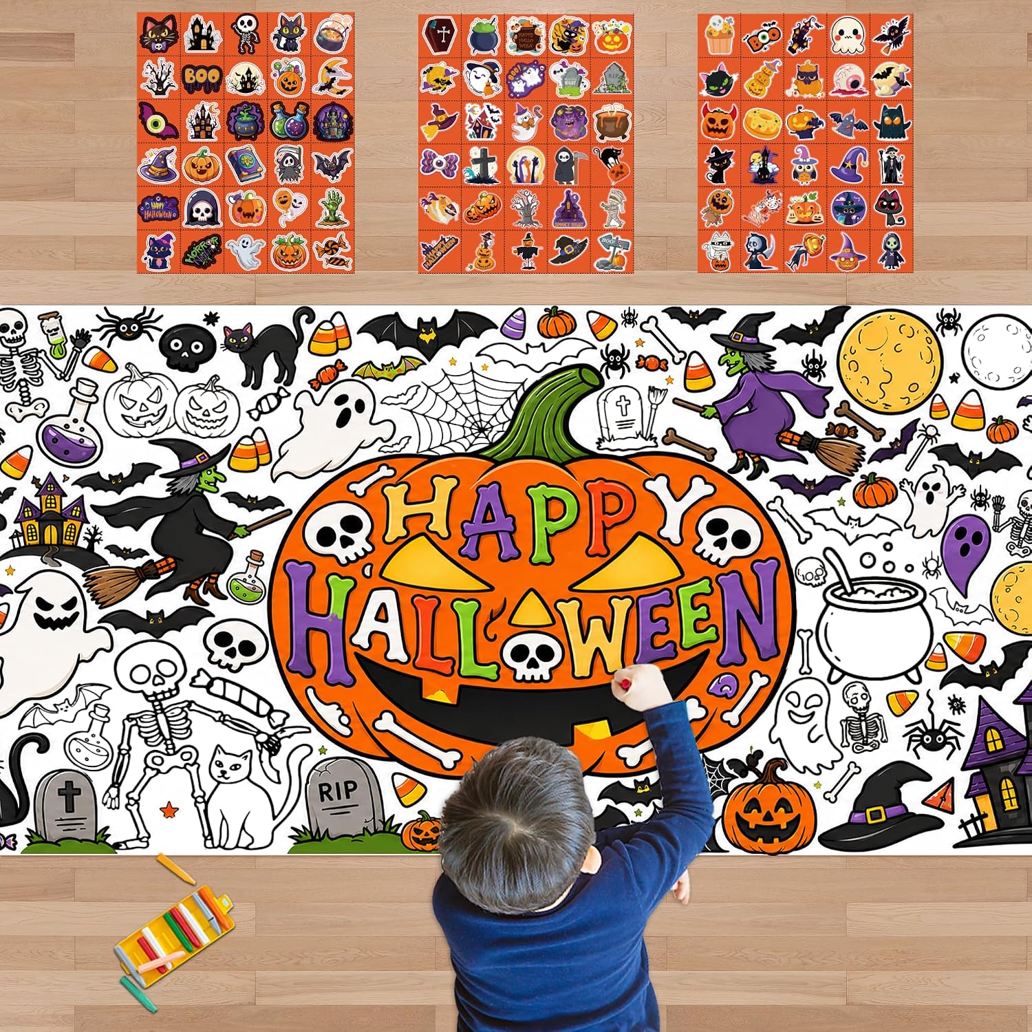 Thumbnail 6 de Halloween Coloring Poster 30 x 72 Inches