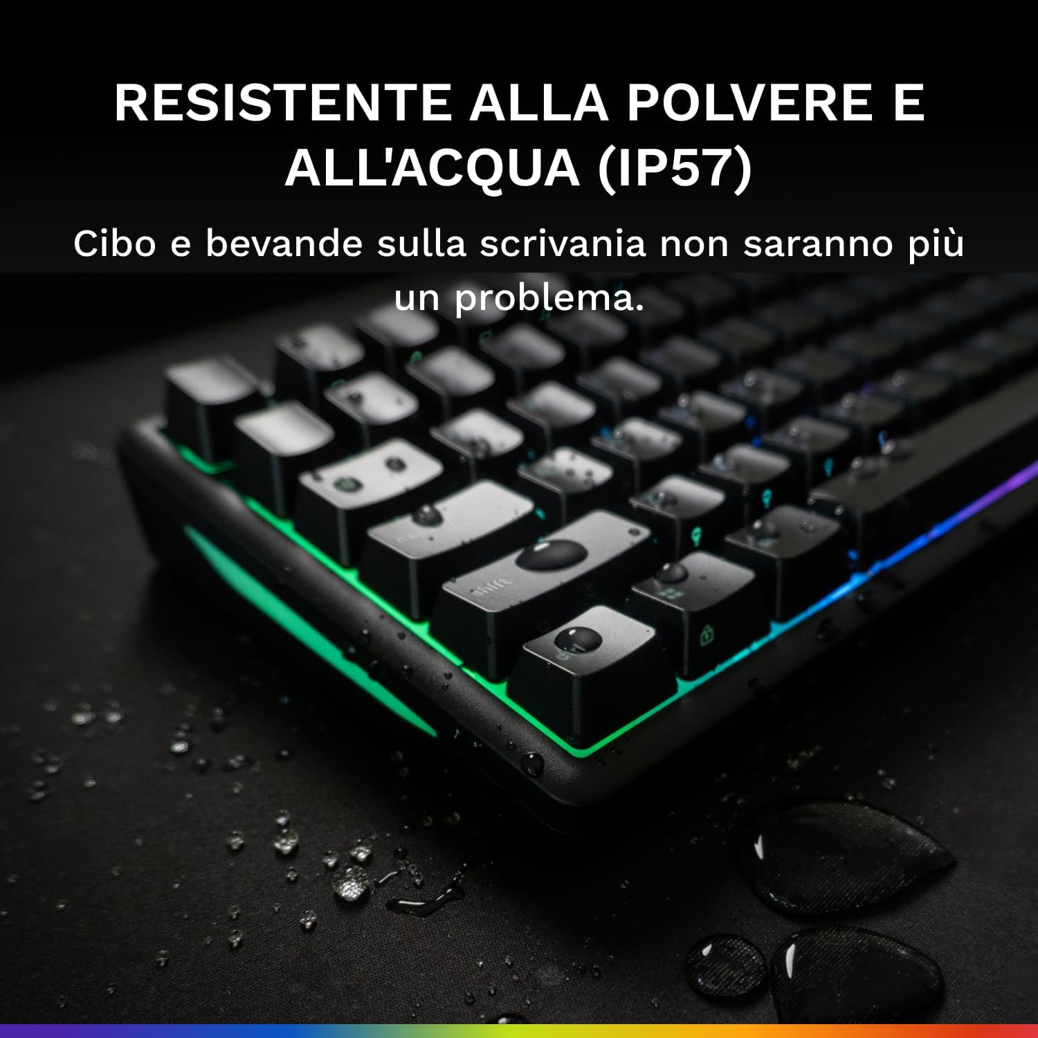 Detalle 2 de GLORIOUS GMBK 75% tastiera gaming RGB 10 zone