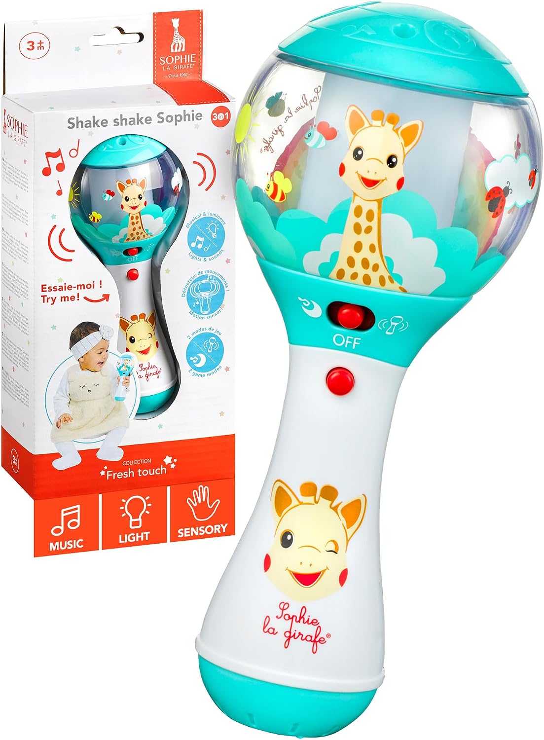 SOPHIE LA GIRAFE sonaglio movimento