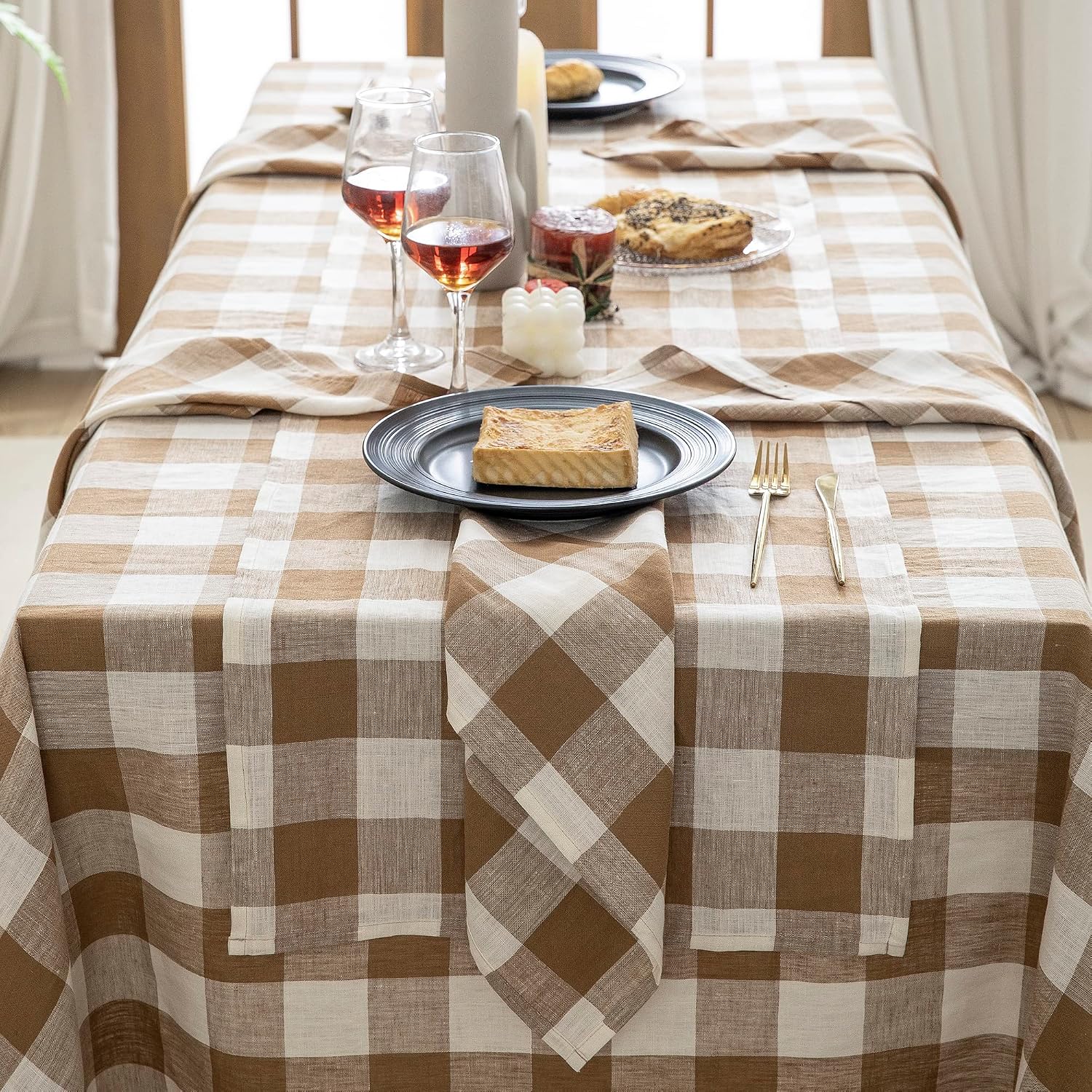 Thumbnail 4 de EVERLY Linen Tablecloth 60x108 in ๐ฝ
