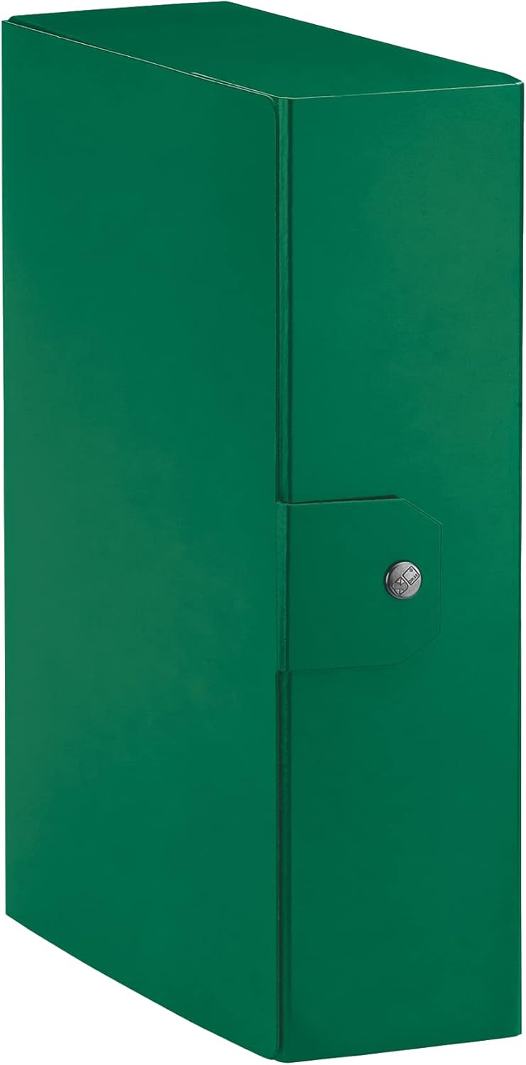Detalle de Esselte C35 Eurobox cartella progetti 25x35 cm con bottone, dorso 15 cm, blu (confezione da 5)