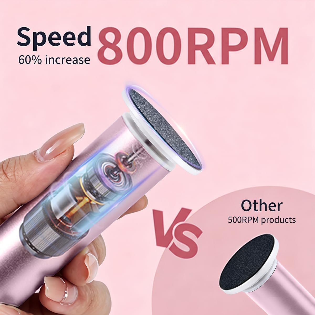 Thumbnail 2 de AprElm 4.8IN Electric Foot Callus Remover with 80 Discs 🦶