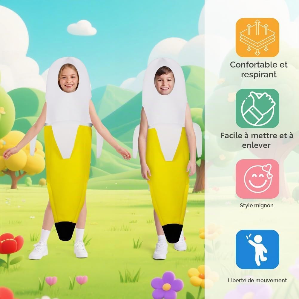 Thumbnail 2 de AYBUY 5722693 bananenkostuum, geel uniseks jumpsuit in één maat