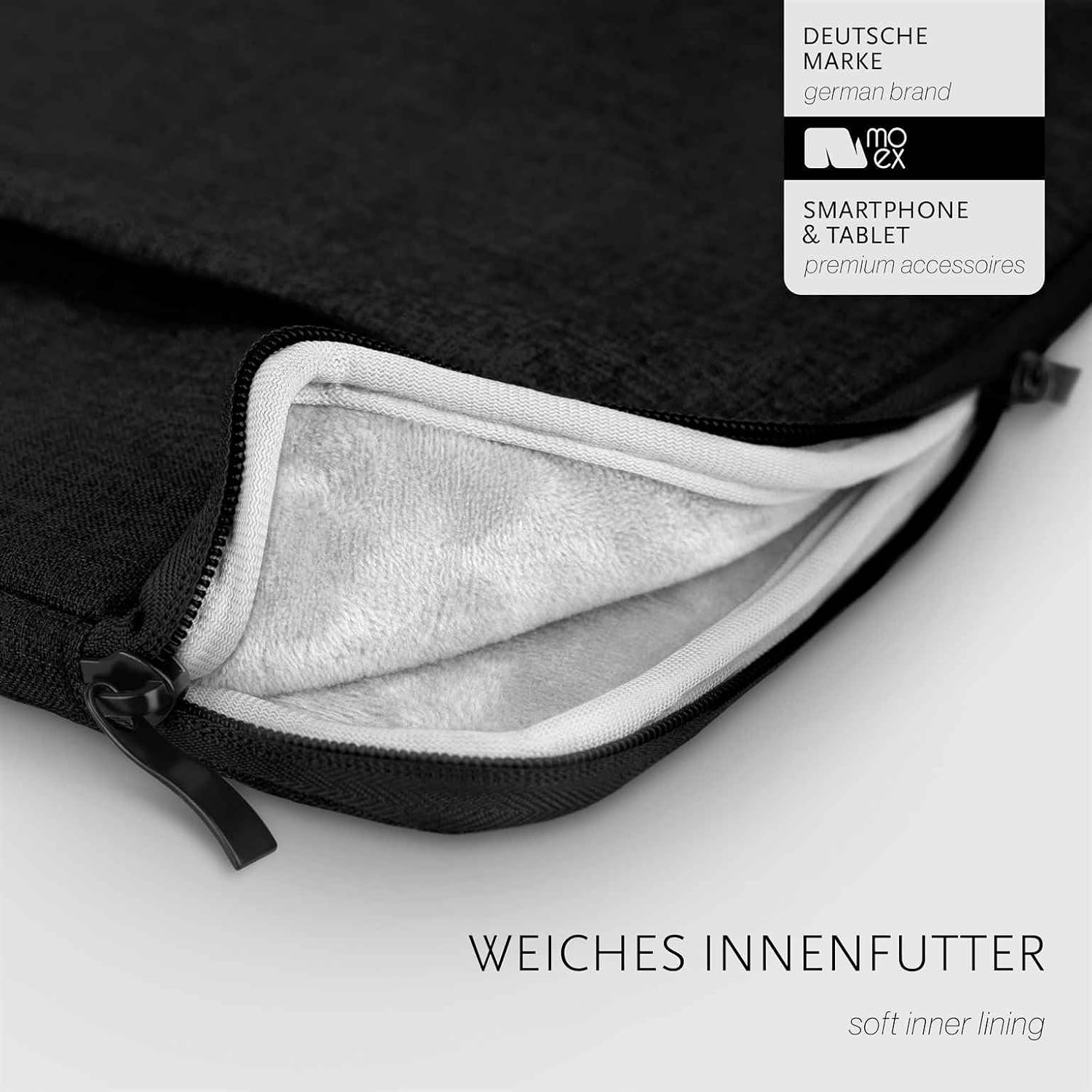 Detalle de moex Dash Case Hülle für Samsung Galaxy Tab S10 Plus – Minimalistische Schutzhülle aus Nylon