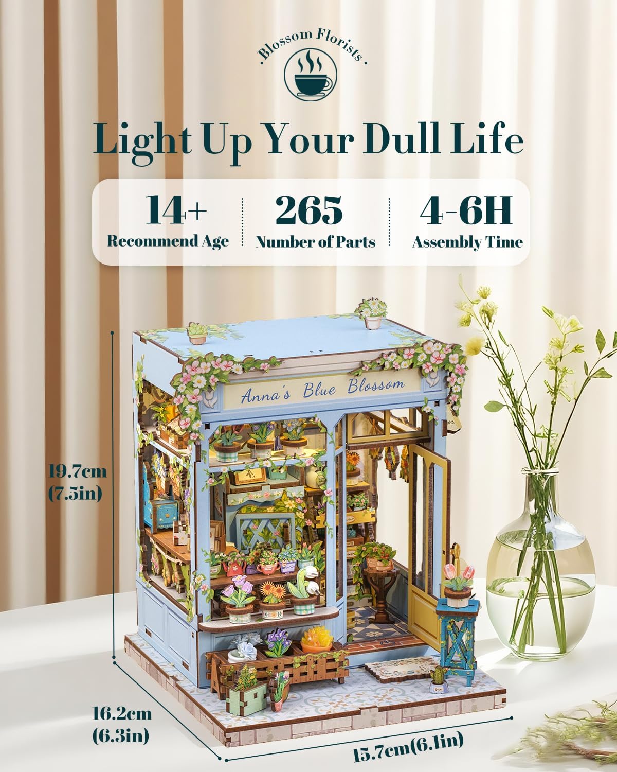 Detalle 2 de Cutefun DIY Book Nook Kit 265 piezas