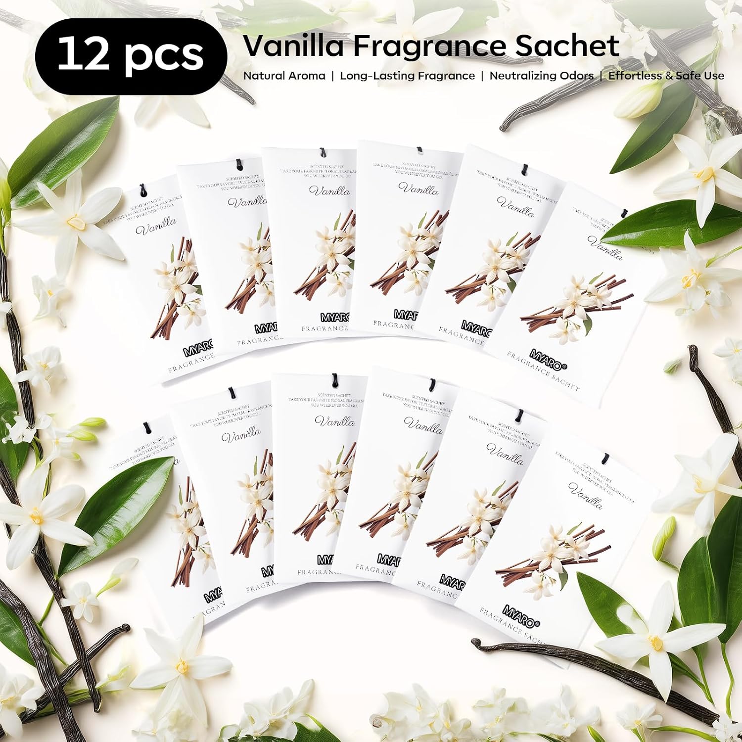 Thumbnail 4 de MYARO Vanilla Scented Drawer Sachets 12-pack ๐