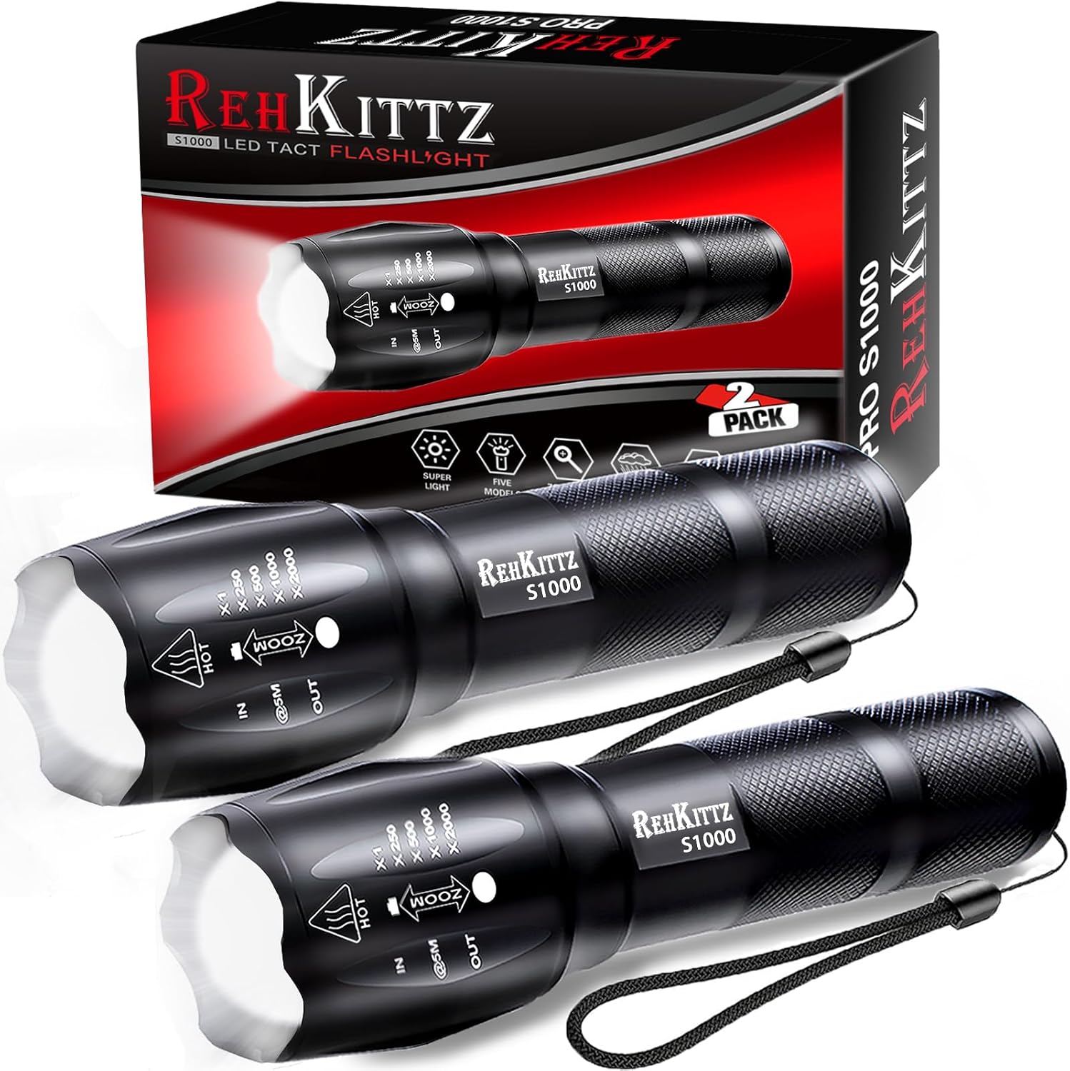Detalle de REHKITTZ Torch LED 2000 Lumen (2 Pack)