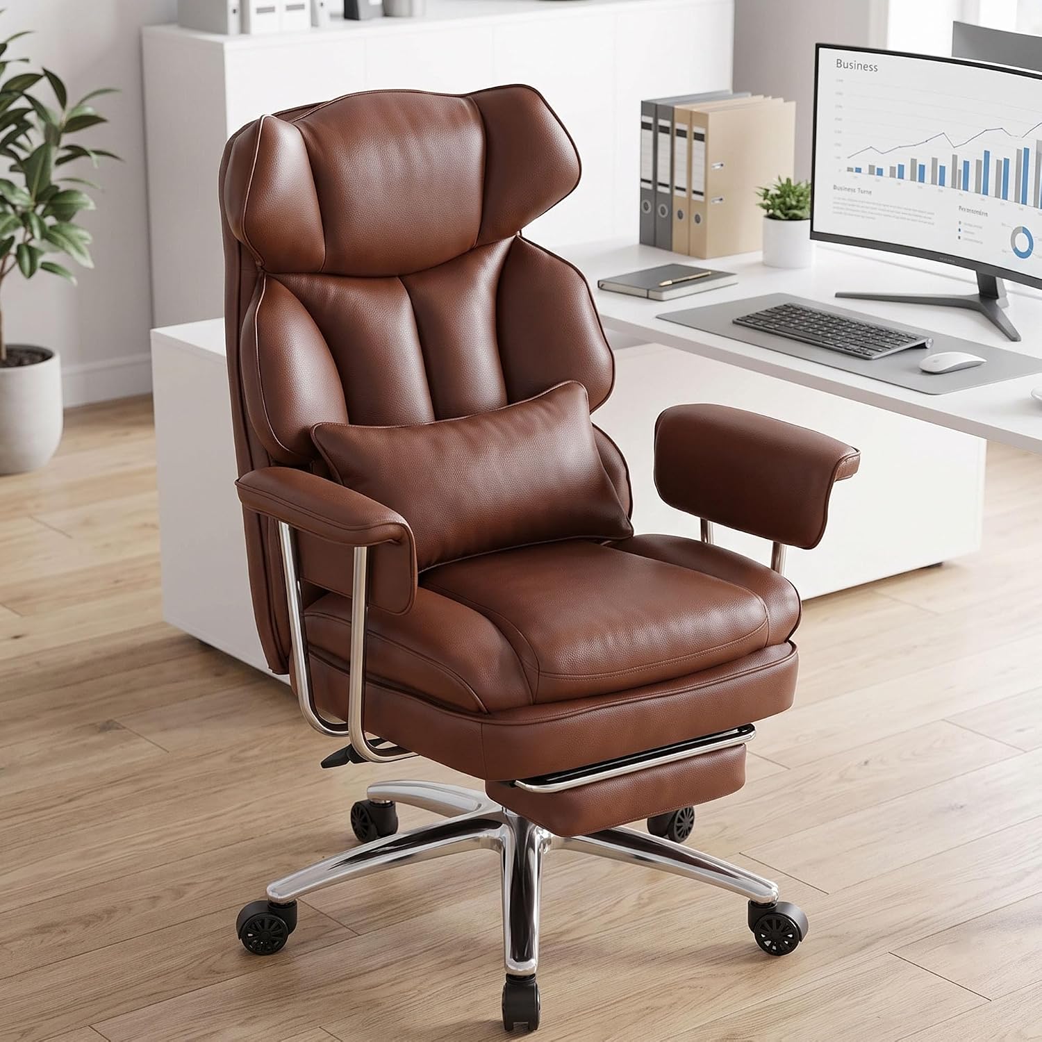 Detalle de Big and Tall Office Chair in PU Leather