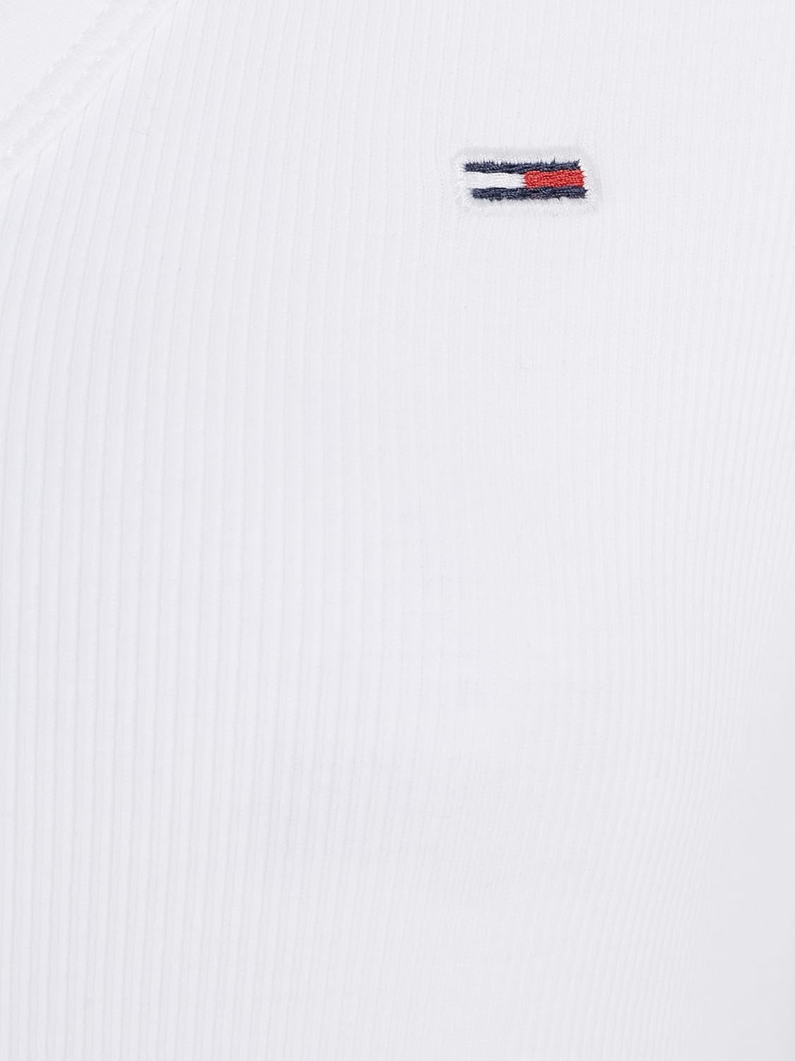 Thumbnail 4 de Tommy Jeans T-Shirt Manches Courtes Femme Slim Col en V – coton régénératif et coupe ajustée