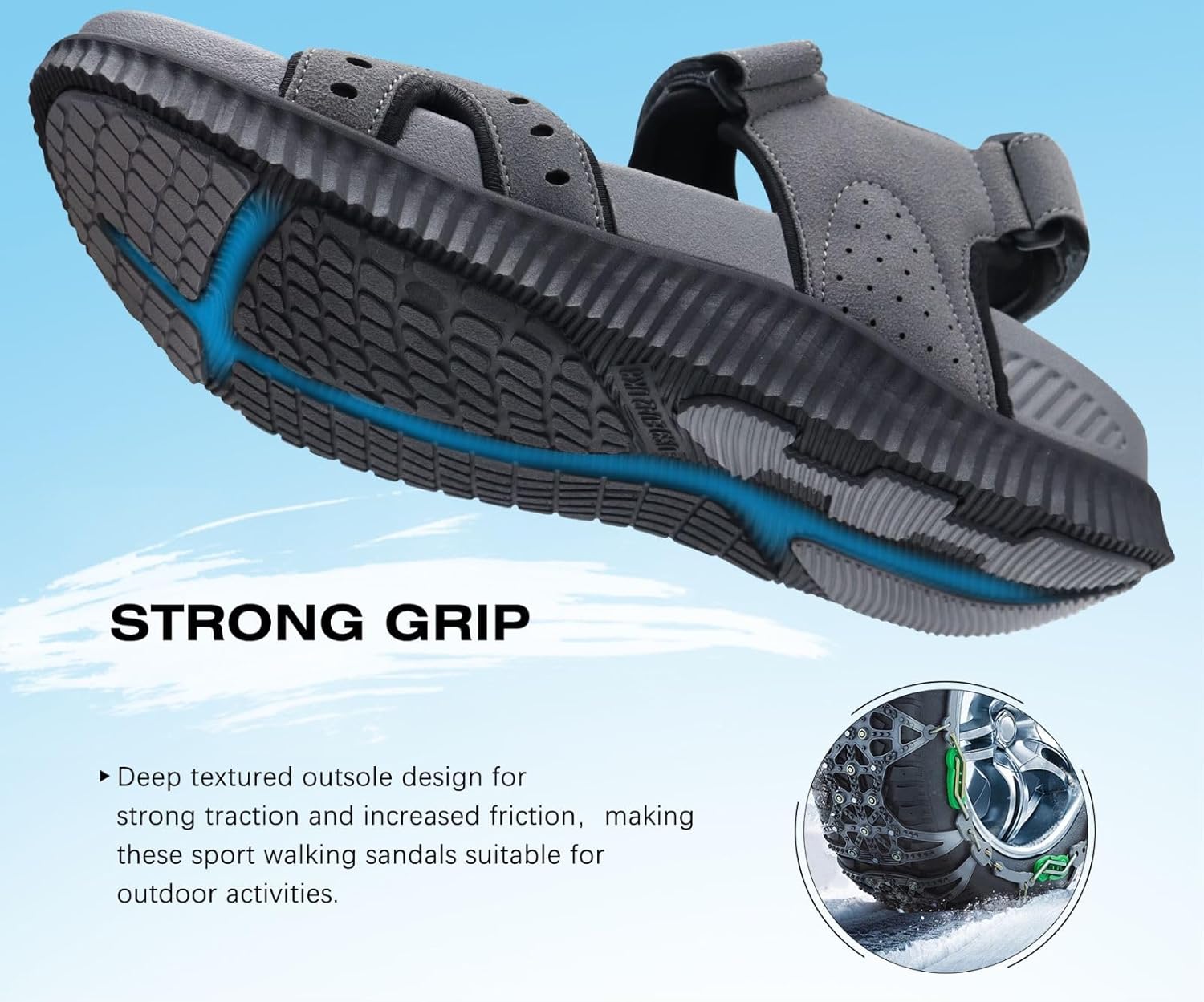 Thumbnail 3 de KuaiLu Herren-Wandersandalen mit orthopädischer Recovery-Dämpfung (Gr. 40–48)