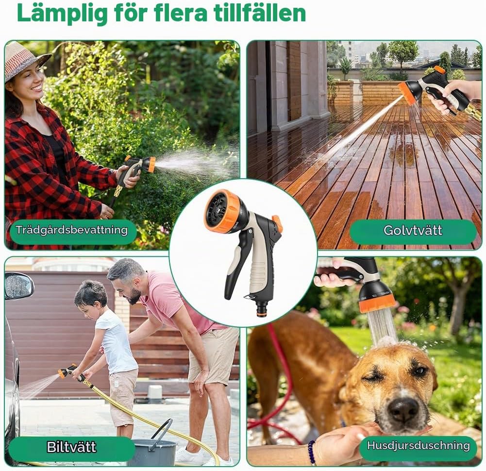 Thumbnail 6 de ANOMM 5673194 bevattningspistol med 9 sprutmönster och flödesreglering