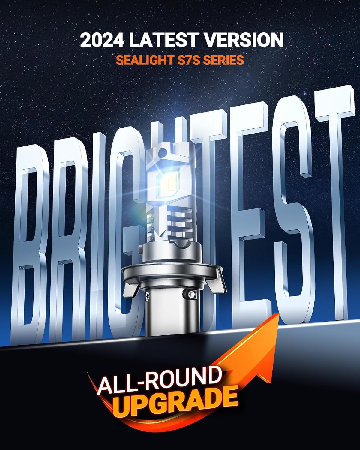 Thumbnail 2 de SEALIGHT S7S 9007/HB5 Bulb Set — 60000LM, 6500K Cool White, IP68, 2-Pack