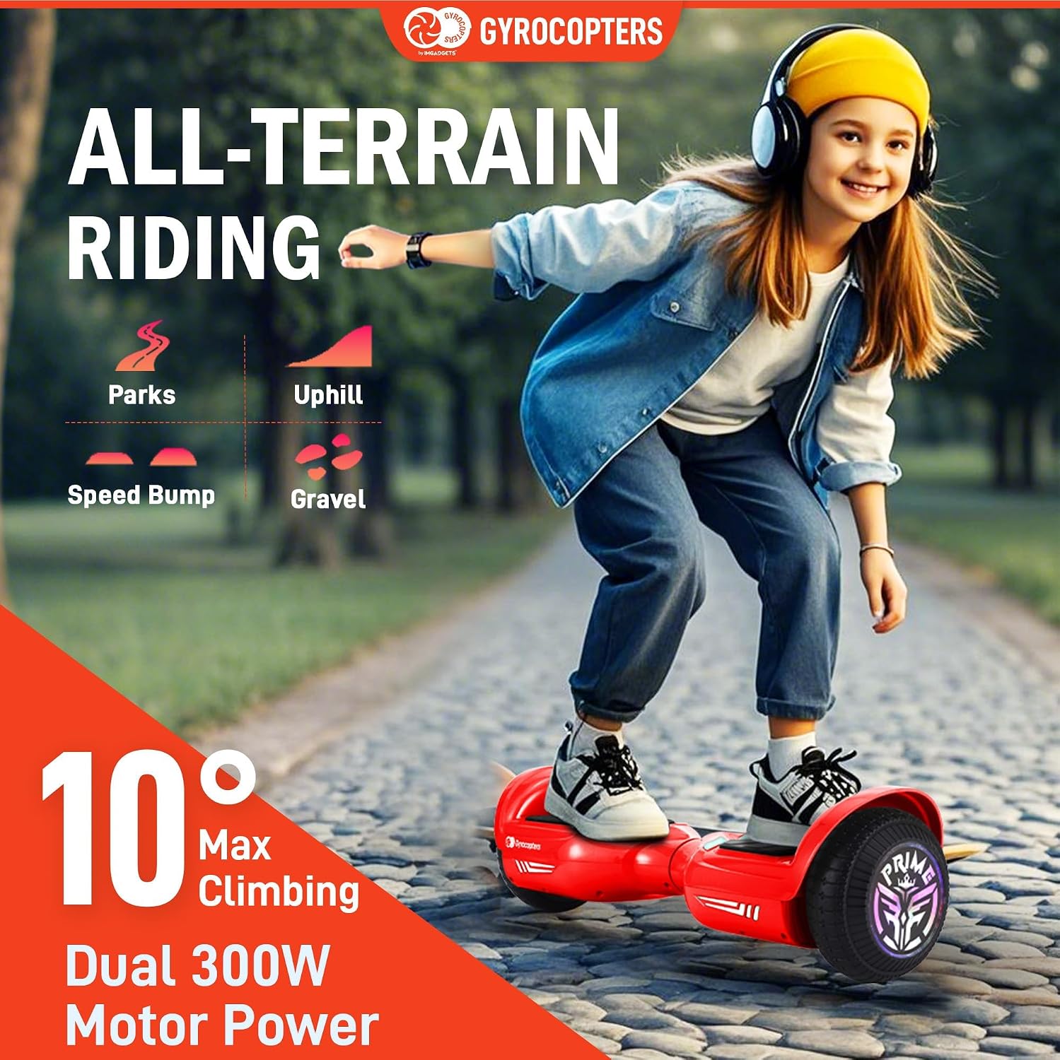 Thumbnail 5 de Gyrocopters Prime Hoverboard with 6.5-inch LED Wheels, 300W Motor and UL 2272 Certification