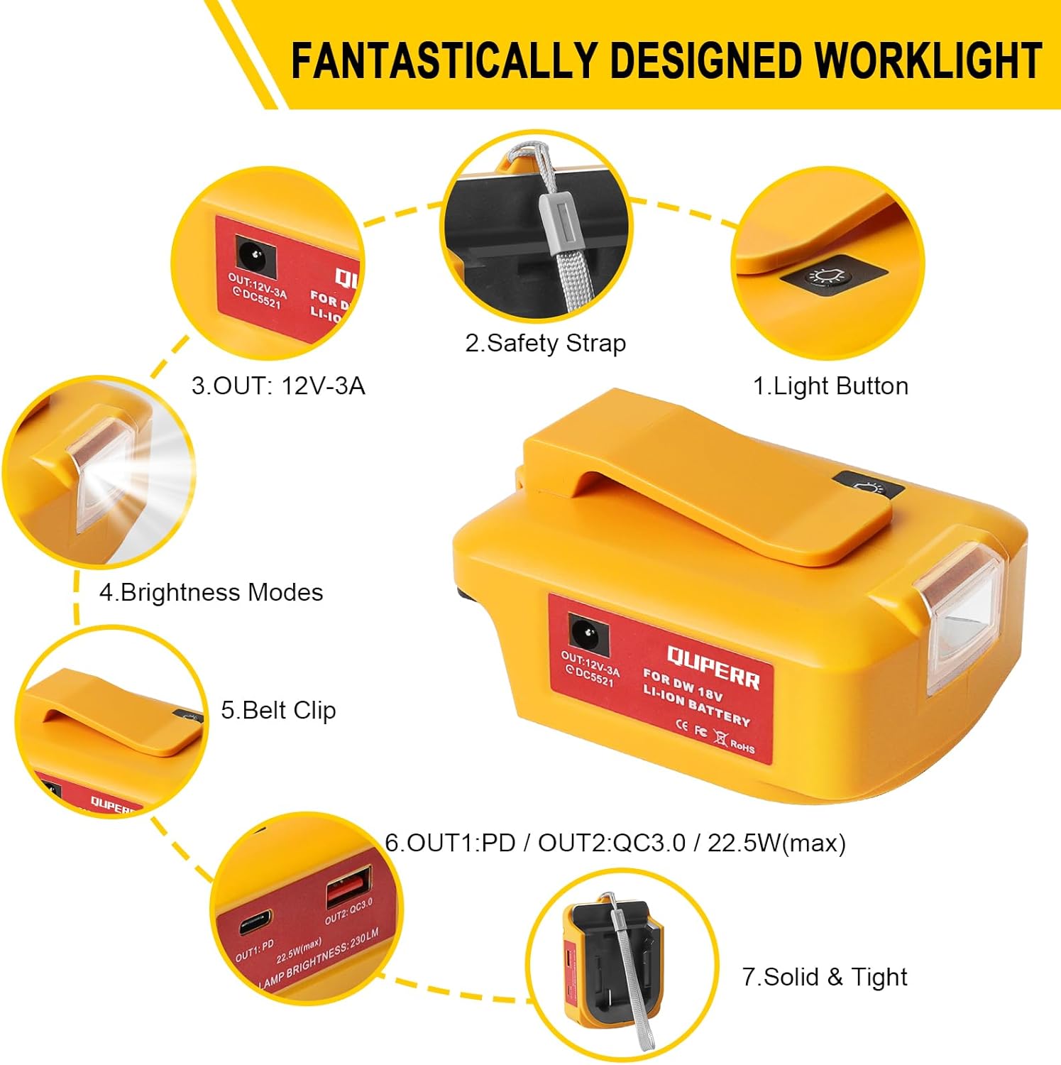 Thumbnail 1 de QUPERR USB Battery Adapter for Dewalt 18V