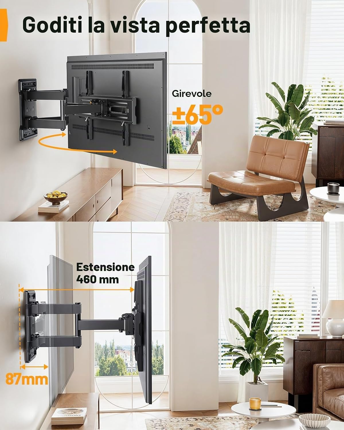 Thumbnail 2 de Perlegear Supporto TV da 23–70" fino a 50 kg