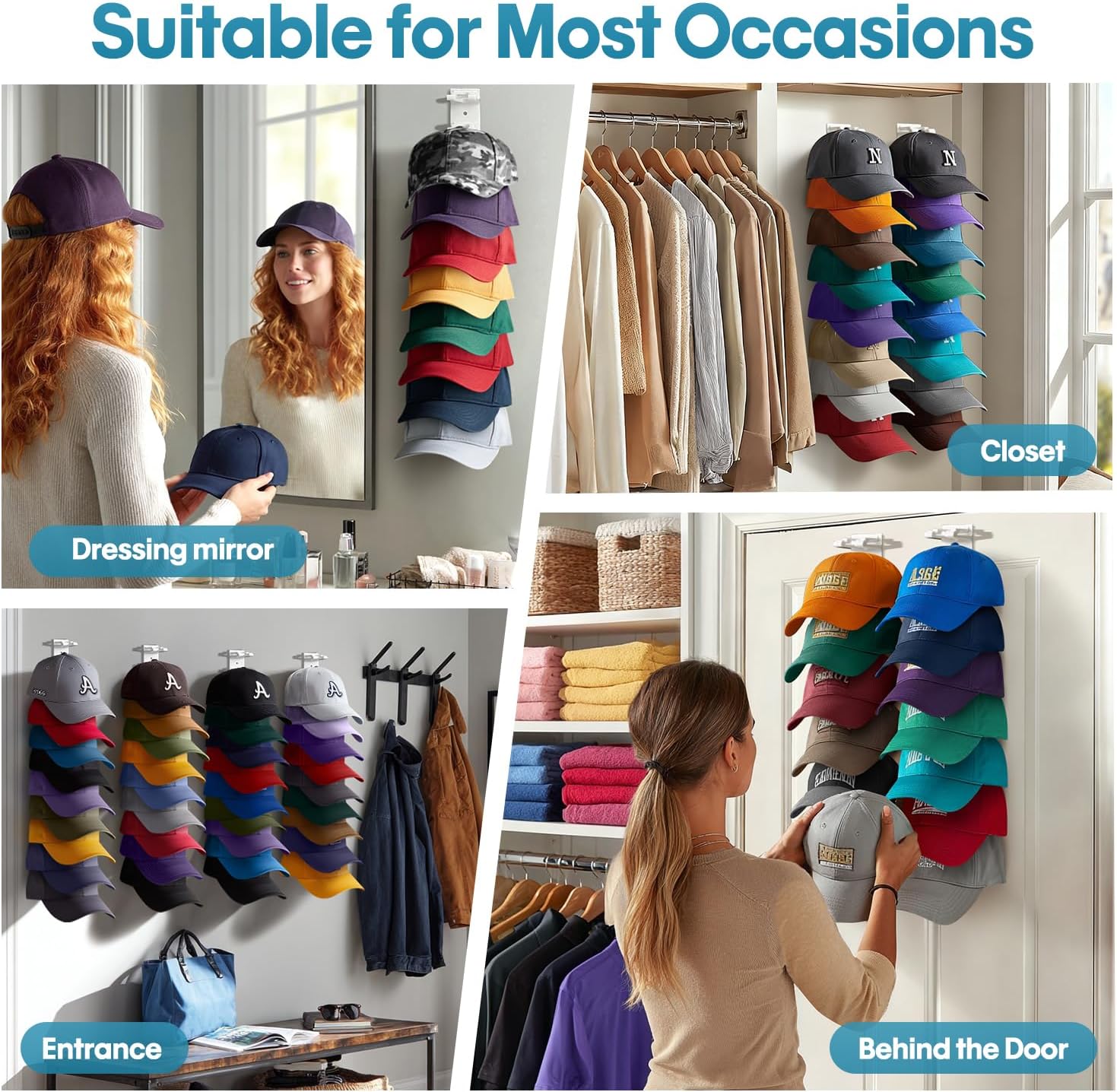 Thumbnail 2 de Hat Organizer for Baseball Caps, 2-Pack