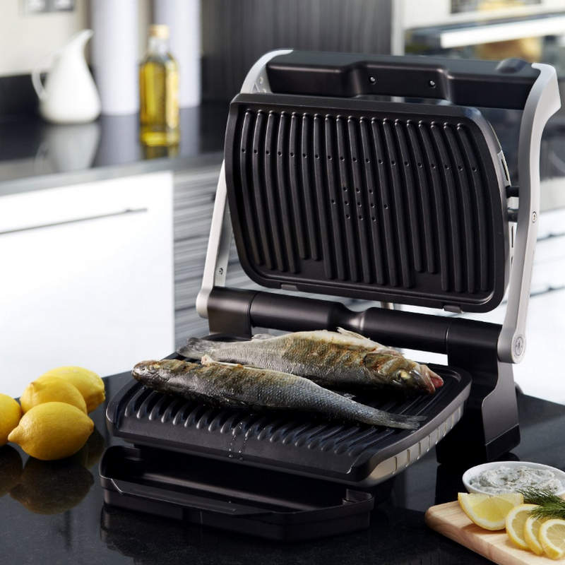 Detalle de Tefal OptiGrill GC712D12 +Sandwichera Grill 2000W: parrilla inteligente con 6 programas