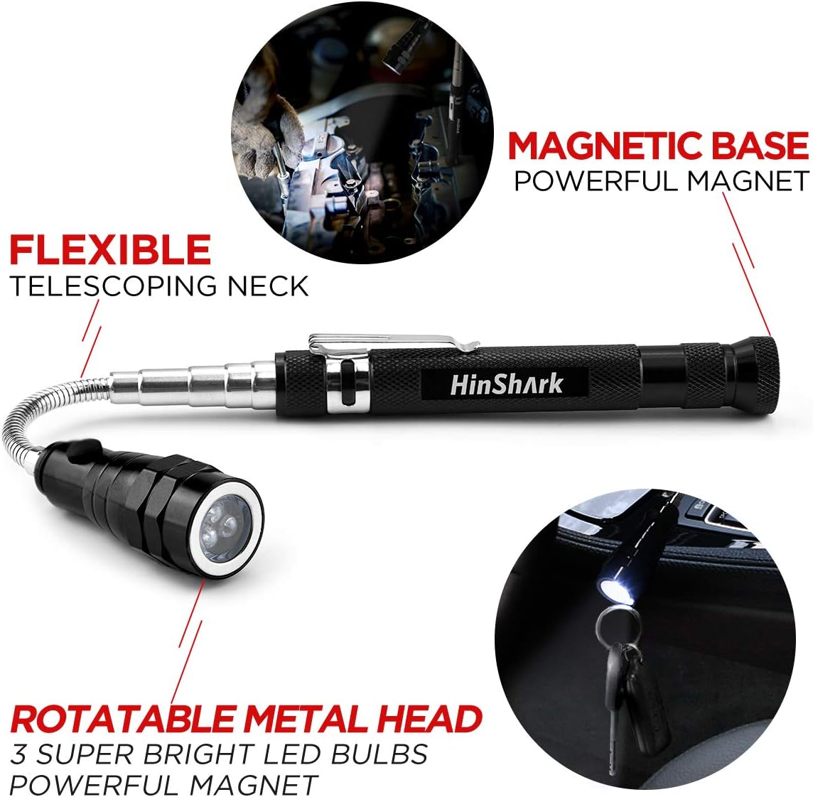 Thumbnail 2 de Teleskopmagnet mit LED 6,6 bis 22 Zoll