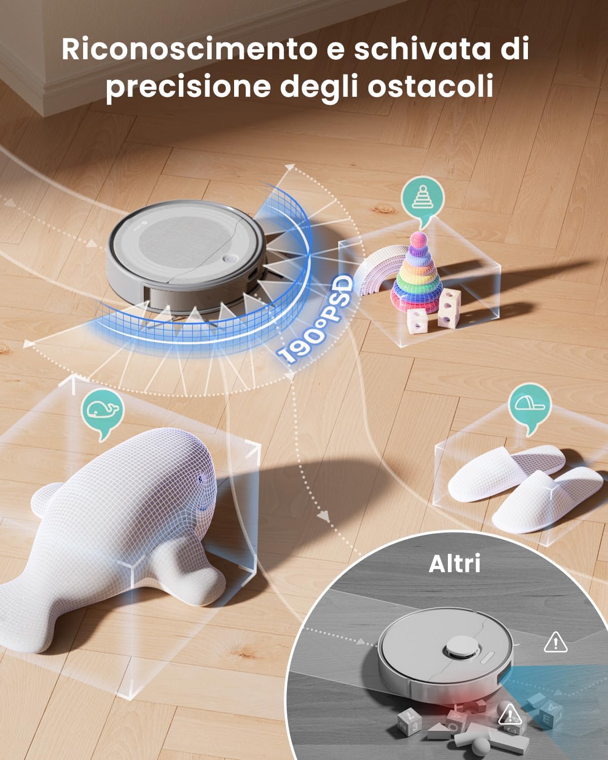 Thumbnail 5 de Lefant M310 Ultra robot aspirapolvere e lavapavimenti 3-in-1 con mappatura e controllo WiFi