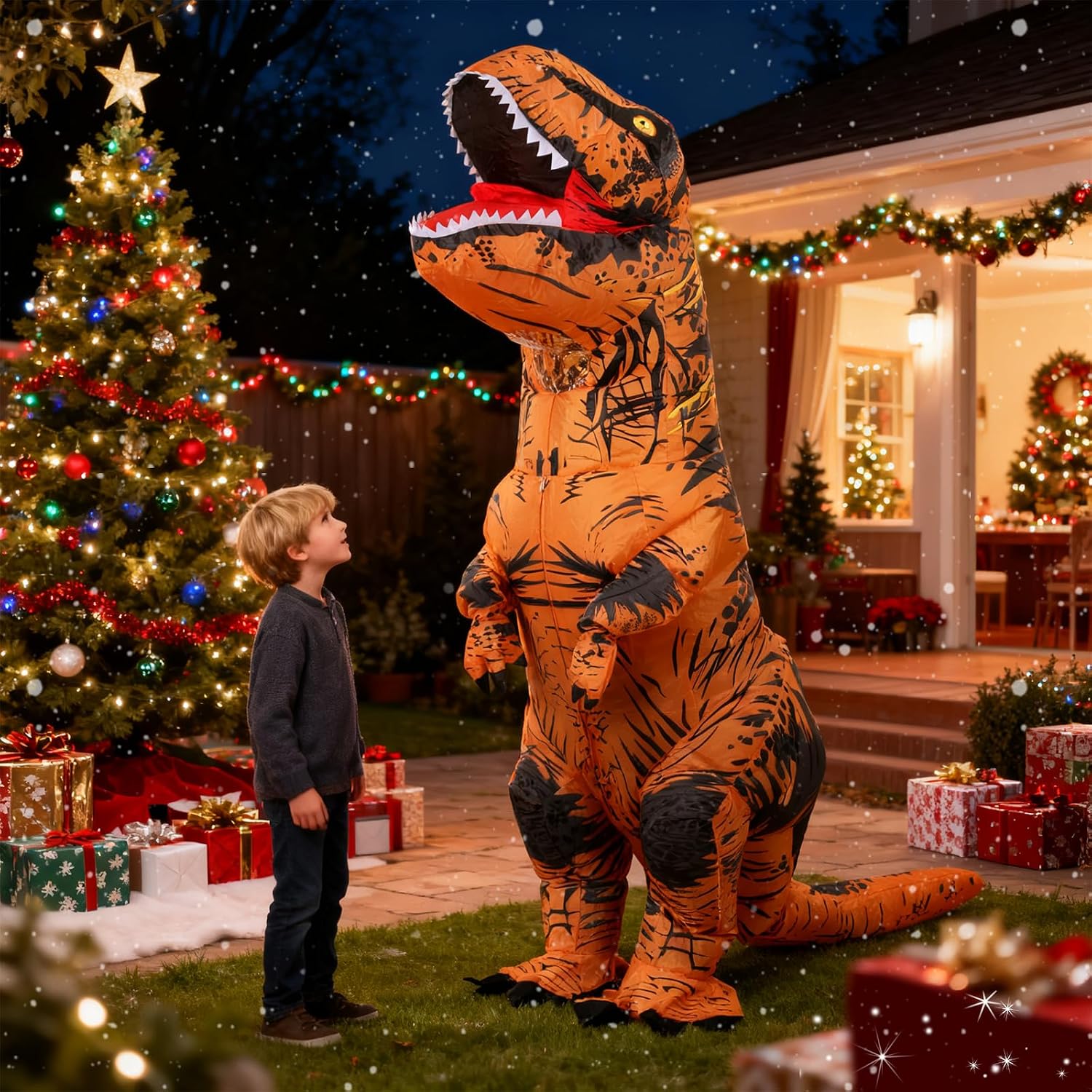 Detalle de JASHKE Inflatable Dinosaur Costume in Polyester