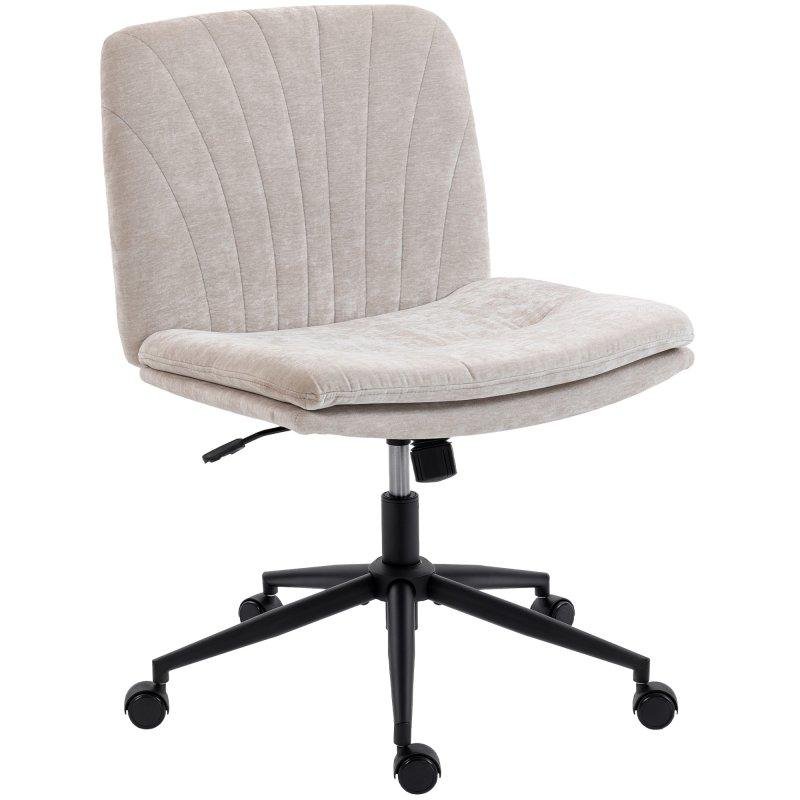 Detalle de Silla de Oficina Welltin sin Reposabrazos, asiento ancho Beige