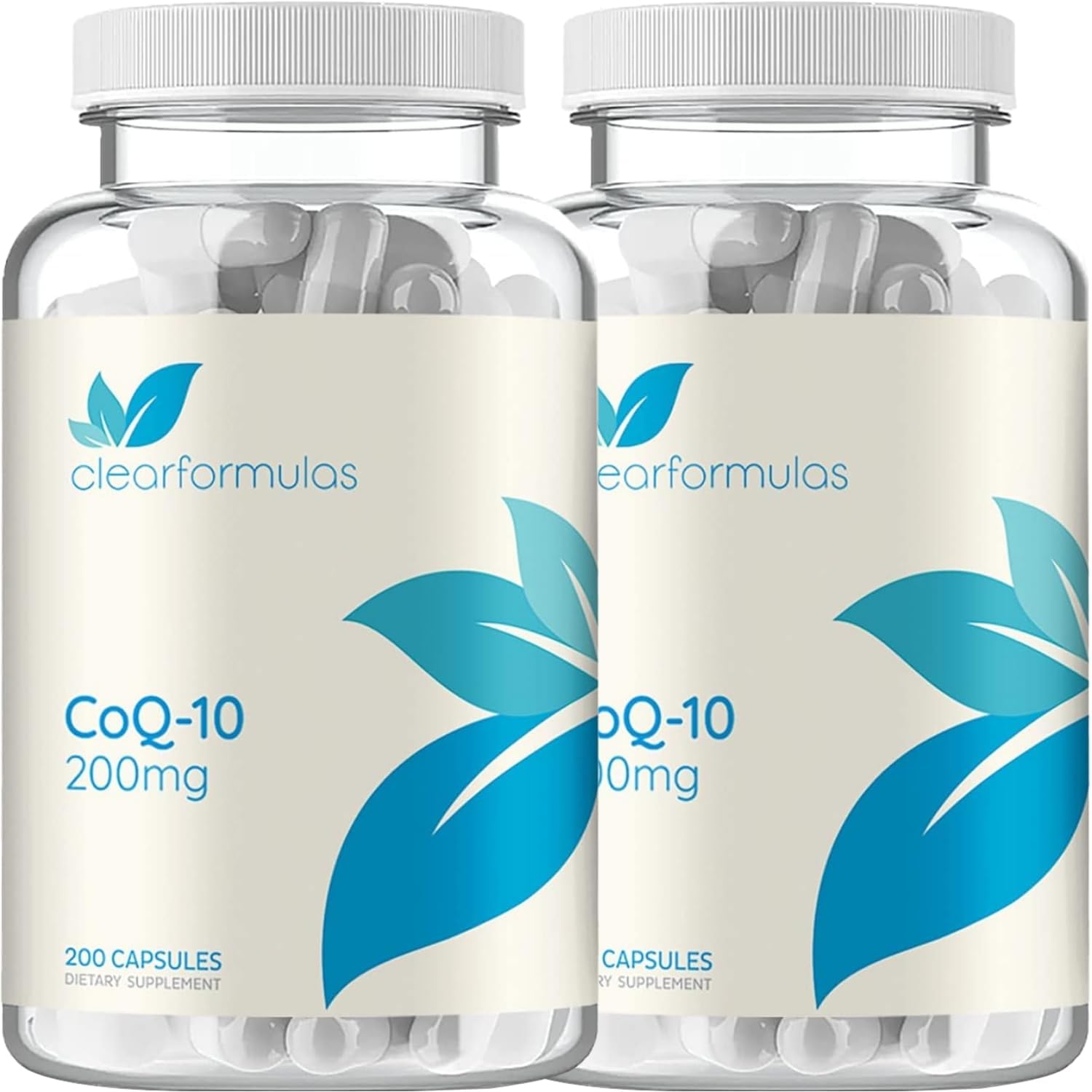 Detalle de Clear Formulas CoQ10 200mg Capsules, Ubiquinone, Vegetarian Capsules