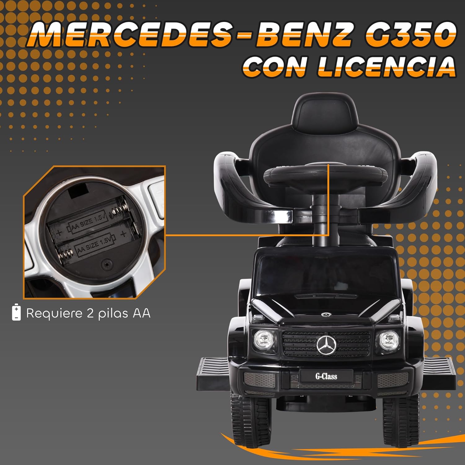 Detalle 2 de HOMCOM Mercedes G350 25 kg correpasillos