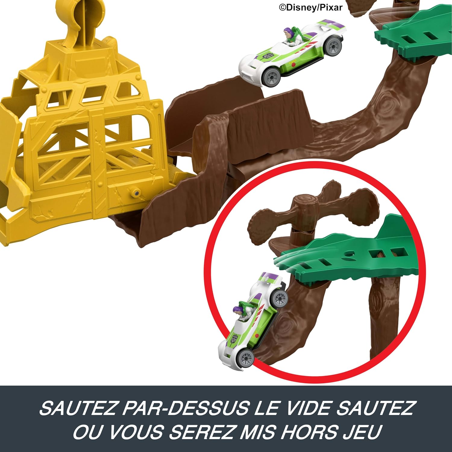 Detalle de Mattel Hot Wheels Coffret Star Command de Buzz l’Éclair Hi-Tech – Coffret piste Star Command avec Buzz et véhicule Superstar Speeders