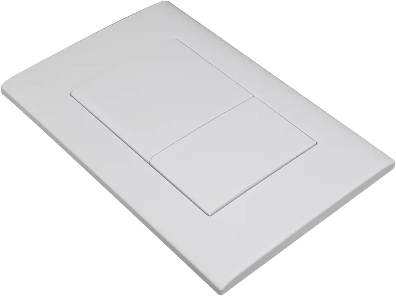 Detalle de Wunderbad Drückerplatte (weiß matt) kompatibel mit Geberit Duofix Sigma/Delta/BASIC – 2-Mengen-Spülung