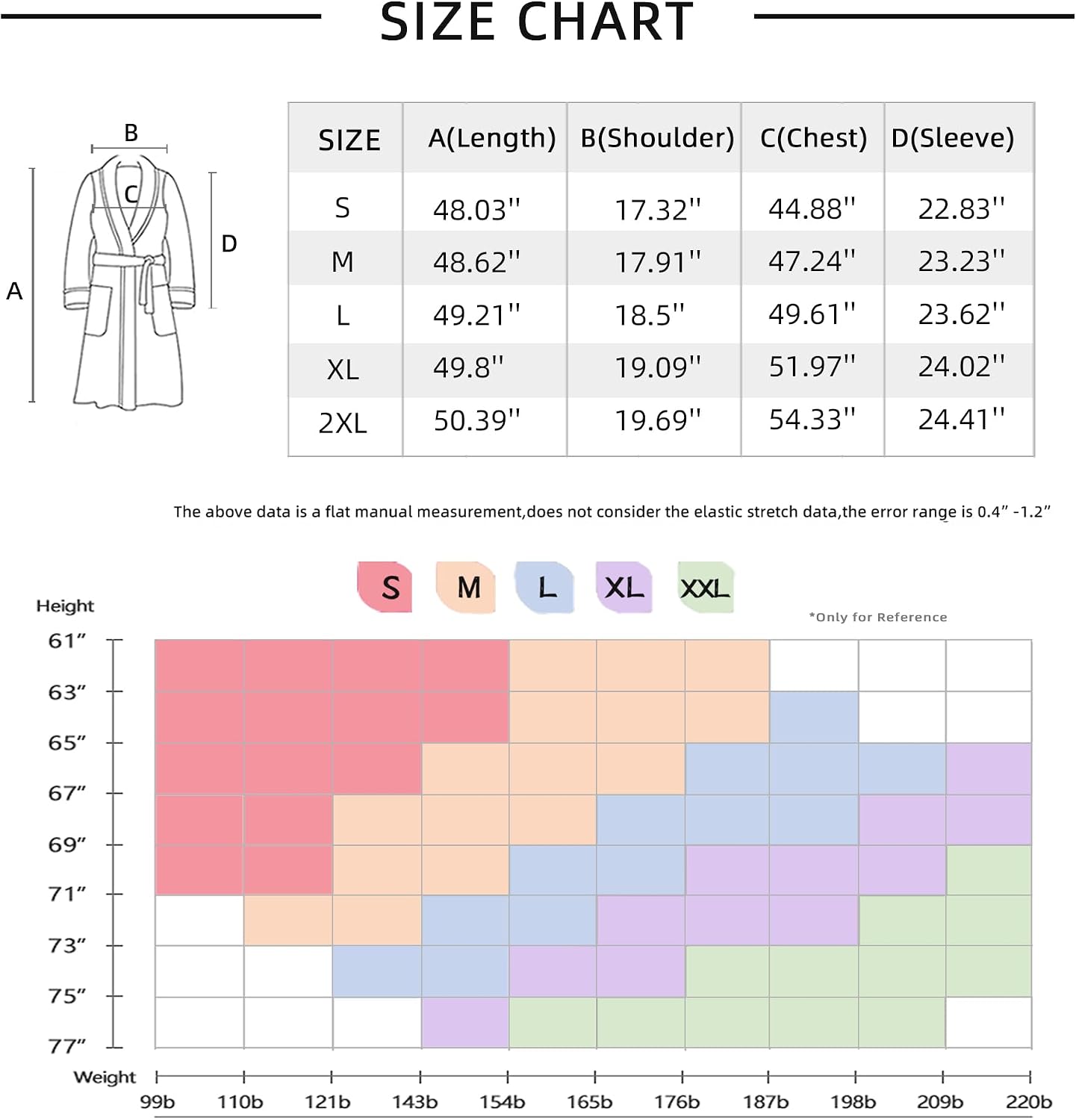 Detalle 2 de RONGTAI Mens Plush Long Robe — Soft, Warm Full-Length Bathrobe