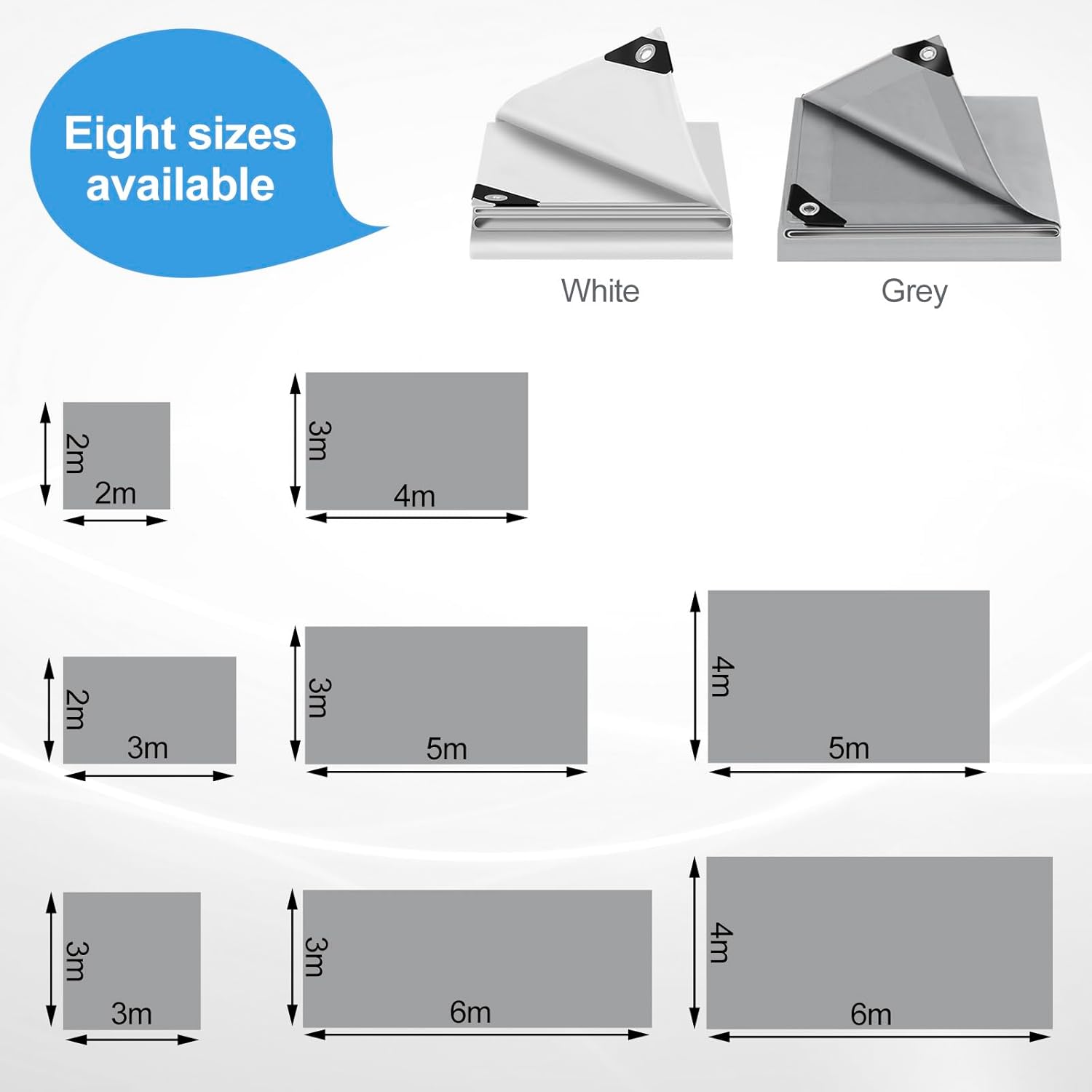 Thumbnail 6 de WOLTU Bâche de Protection 3x6 m – PE 140 g/m², étanche, anti-UV, œillets renforcés