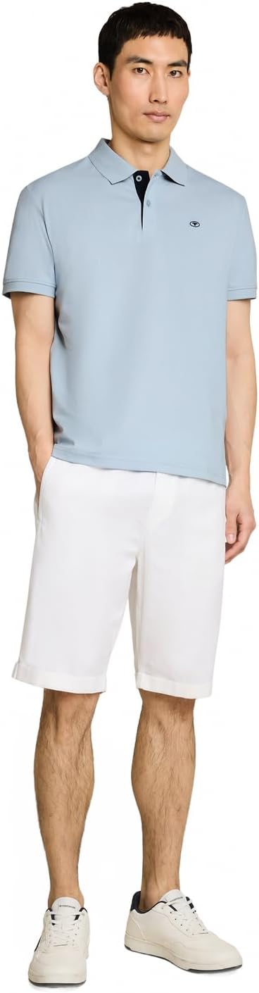 Detalle 2 de Tom Tailor Herren Basic Piqué Poloshirt – zeitloser Allrounder mit bequemem Tragegefühl