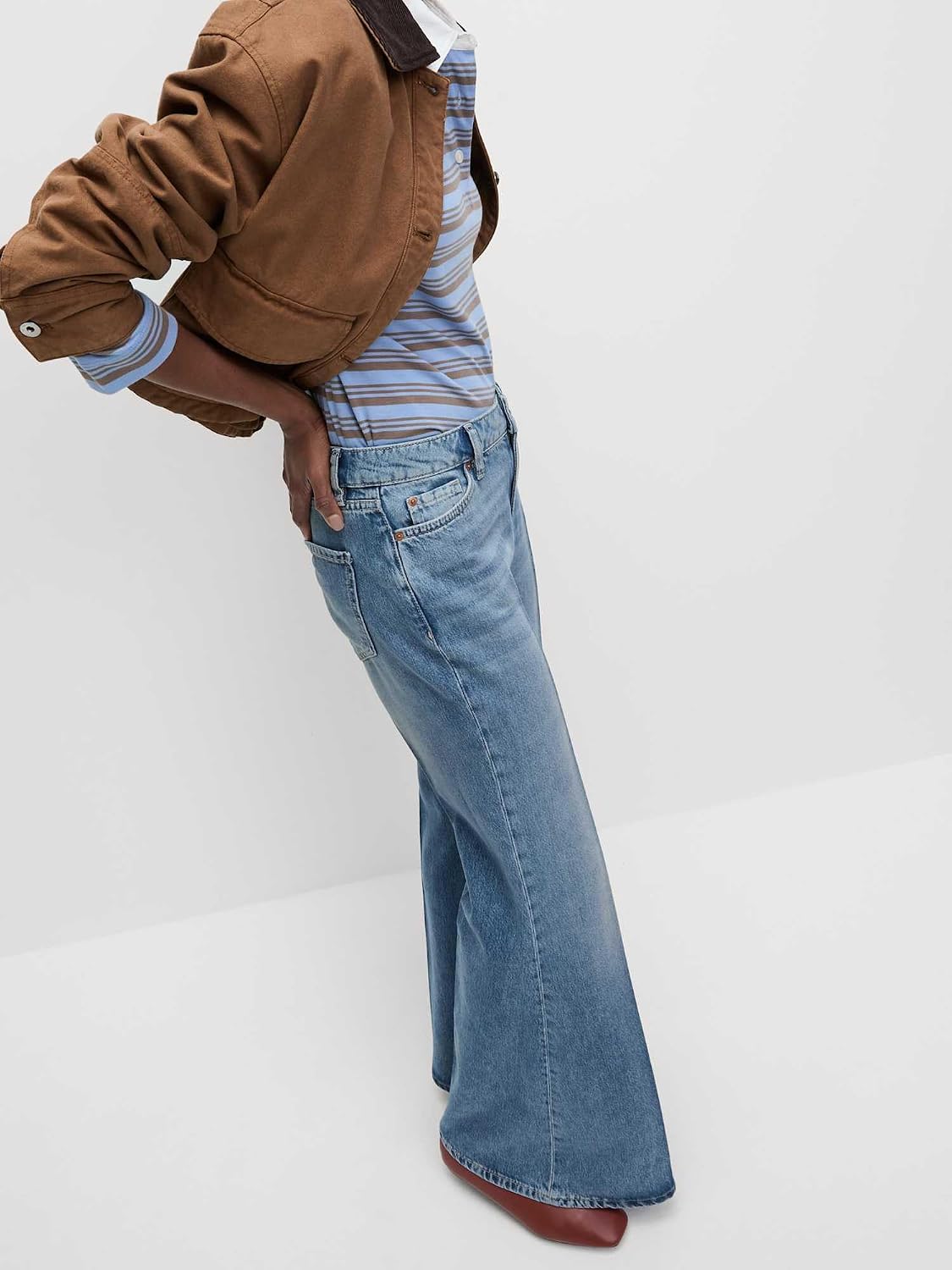 Detalle de Marks & Spencer M&S Collection flarejeans voor dames met halfhoge taille en stretch