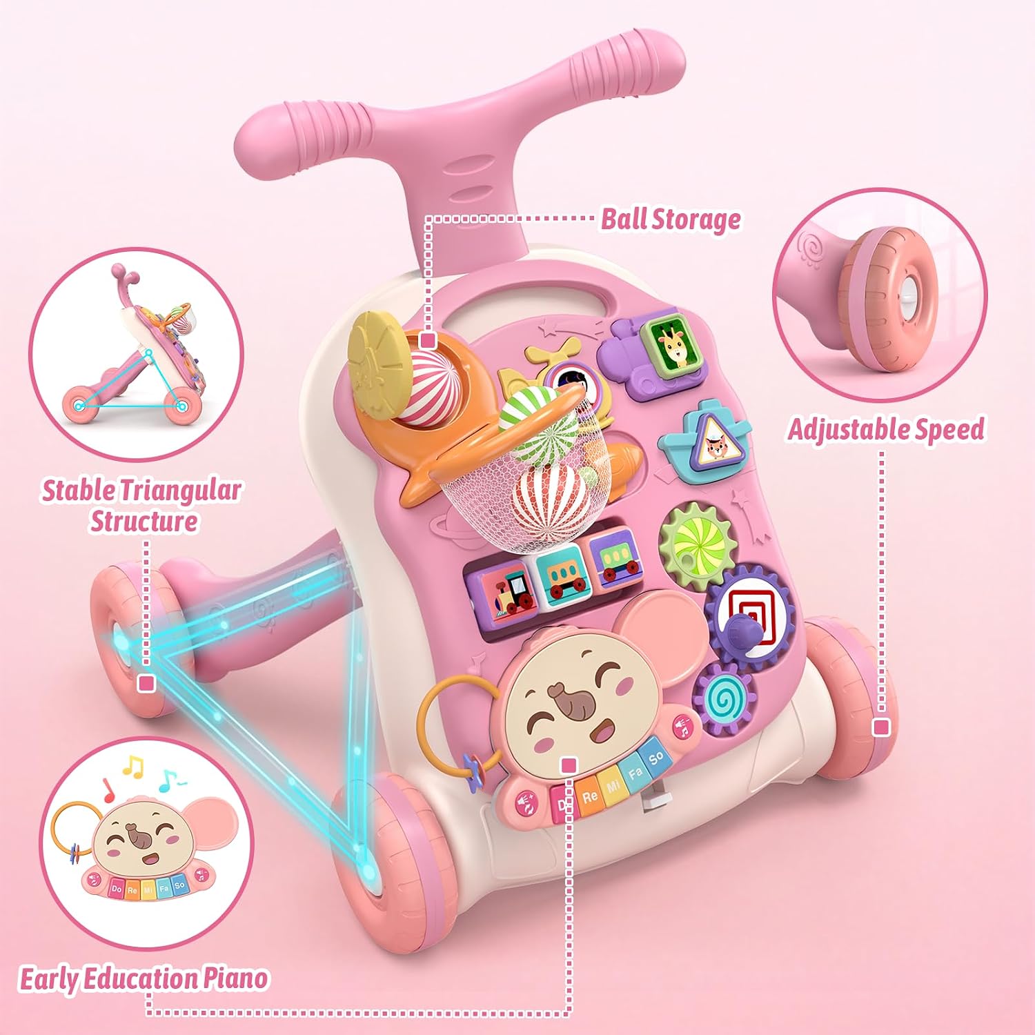 Thumbnail 6 de QDRAGON 3-in-1 Baby Walker 12+ months