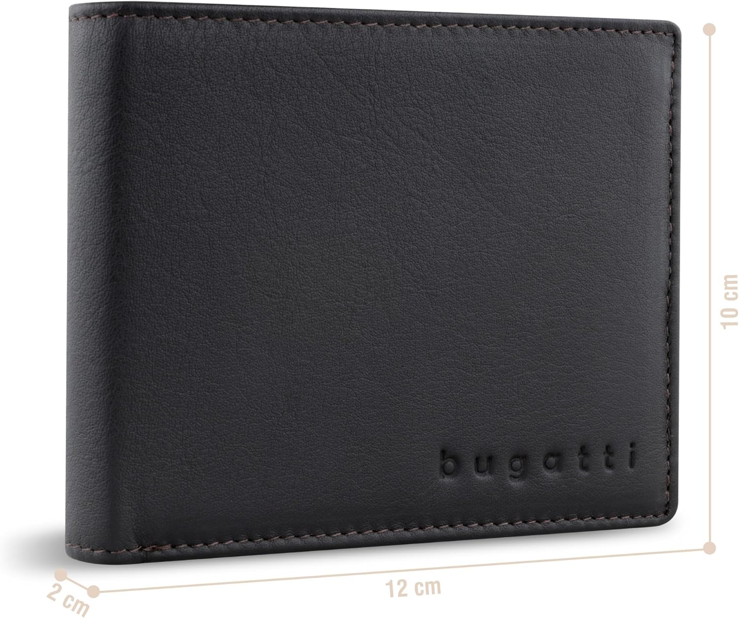 Thumbnail 1 de Bugatti Lima portefeuille homme en cuir marron format horizontal avec protection RFID