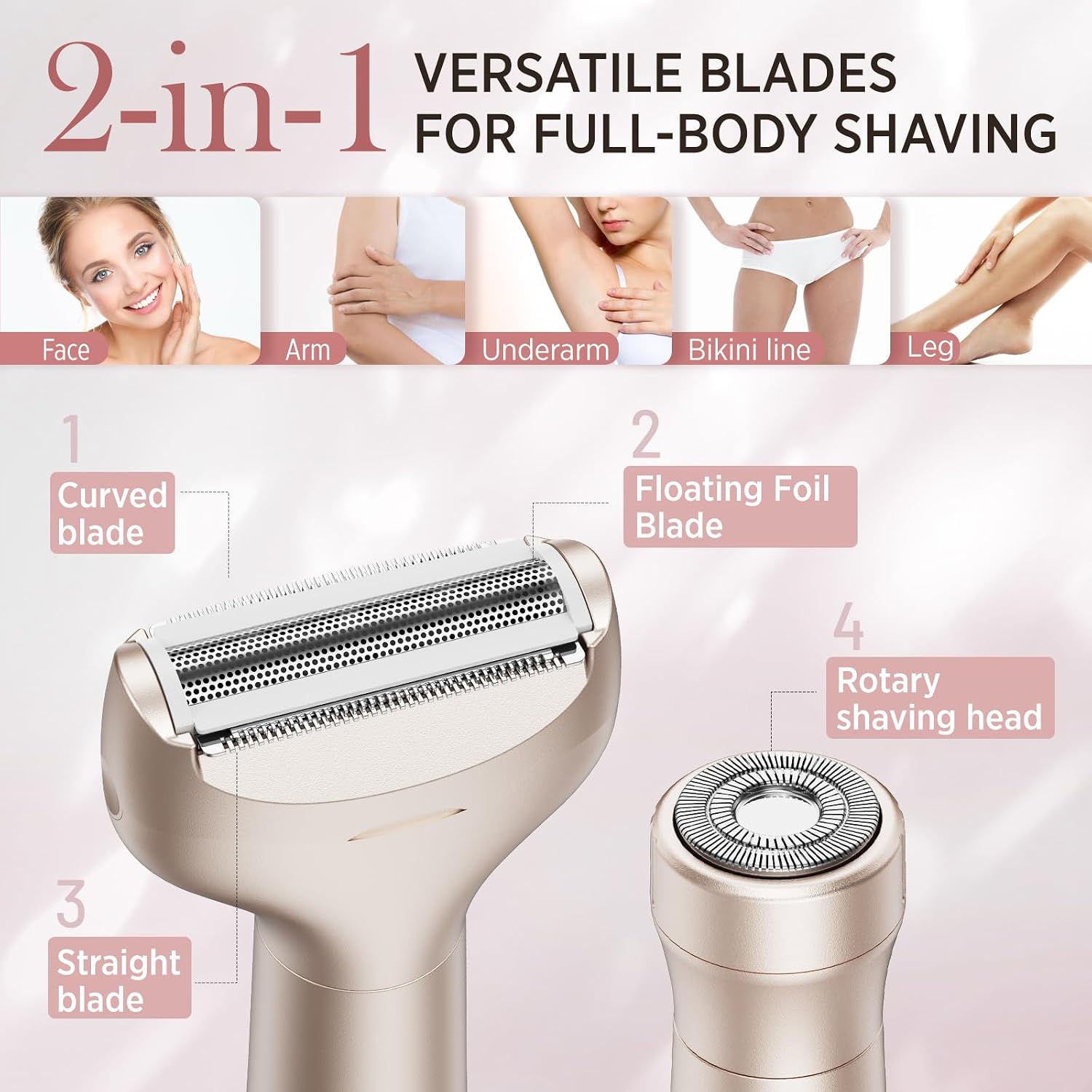 Detalle 2 de Orchrose Electric Razor, Champagne Gold