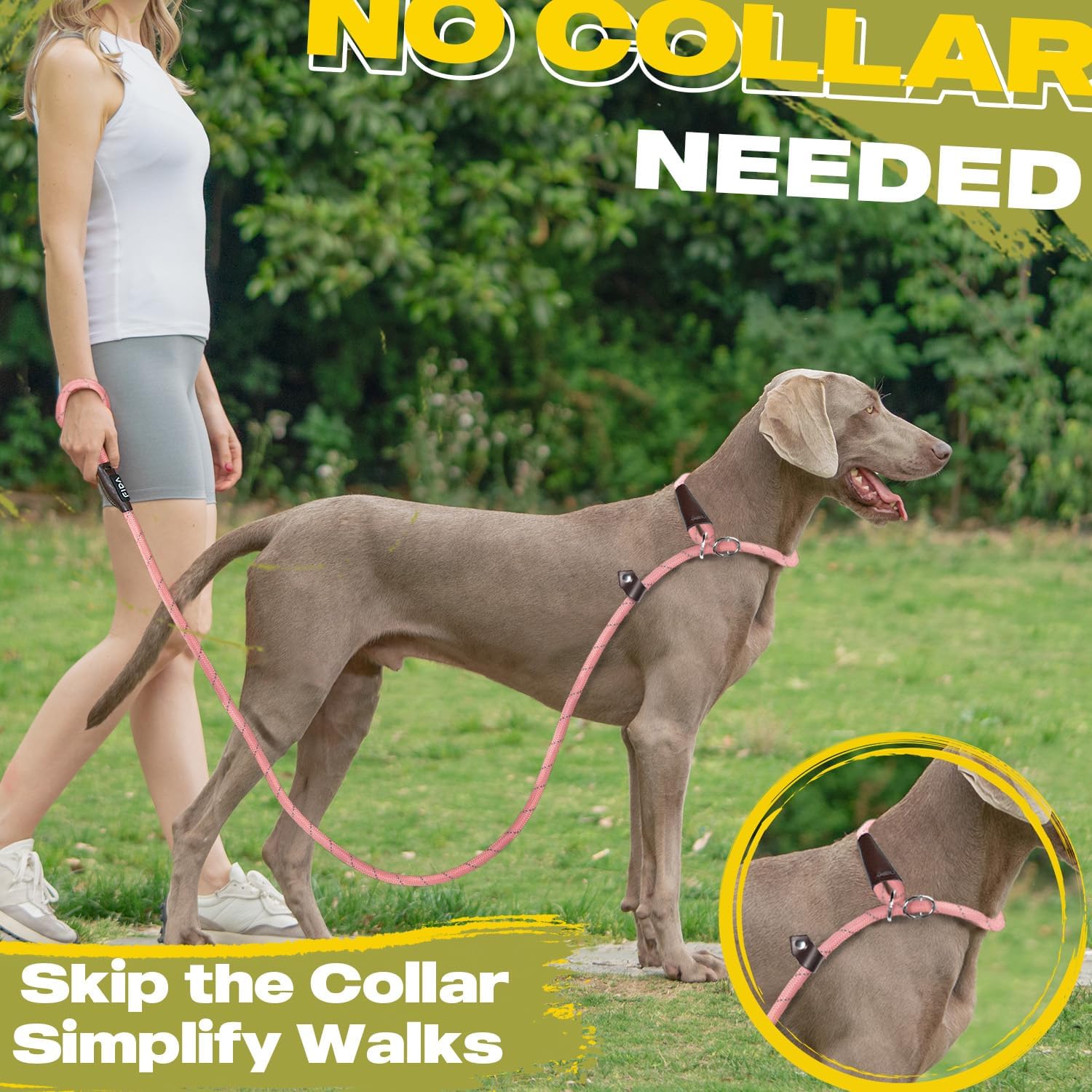 Thumbnail 3 de Fida Slip Lead for Dogs | 1.8m, One-Size-Fits-All, Pink/S