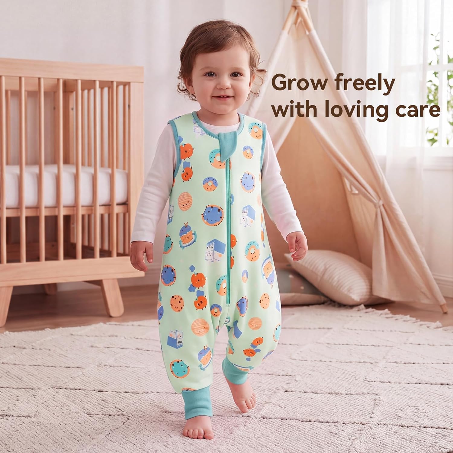 Detalle 1 de BubblePanda Baby Sleep Sack with Feet, 6-12 Months