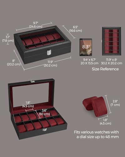 Thumbnail 4 de SONGMICS Watch Box with 12 Slots JWB120R01