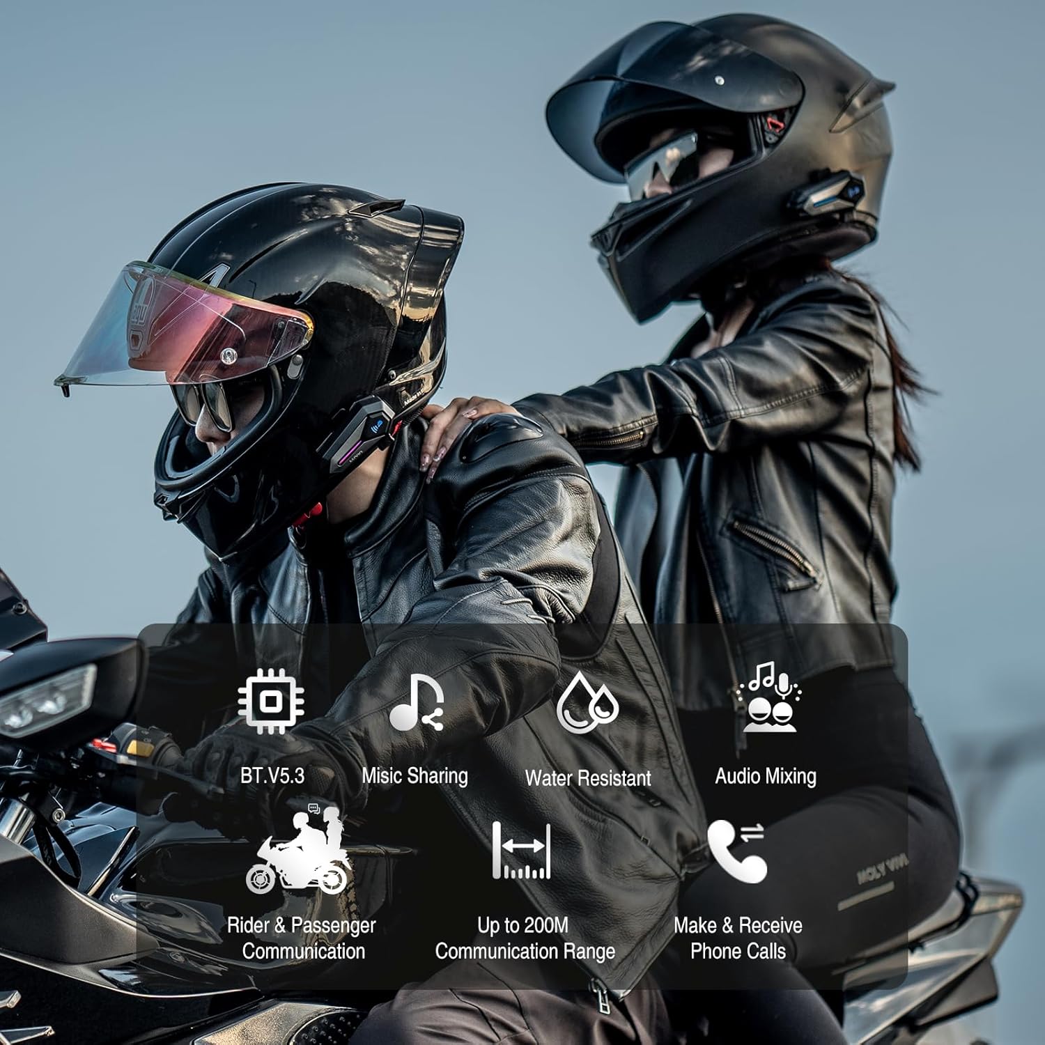 Thumbnail 4 de LUVIN Helmet Bluetooth Headset 1000mAh motorcycle intercom