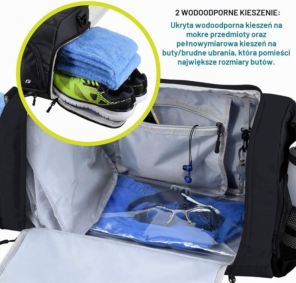Detalle de Ultimate Gym Bag 2.0 – średnia torba sportowa 50 cm, 10 przegródek