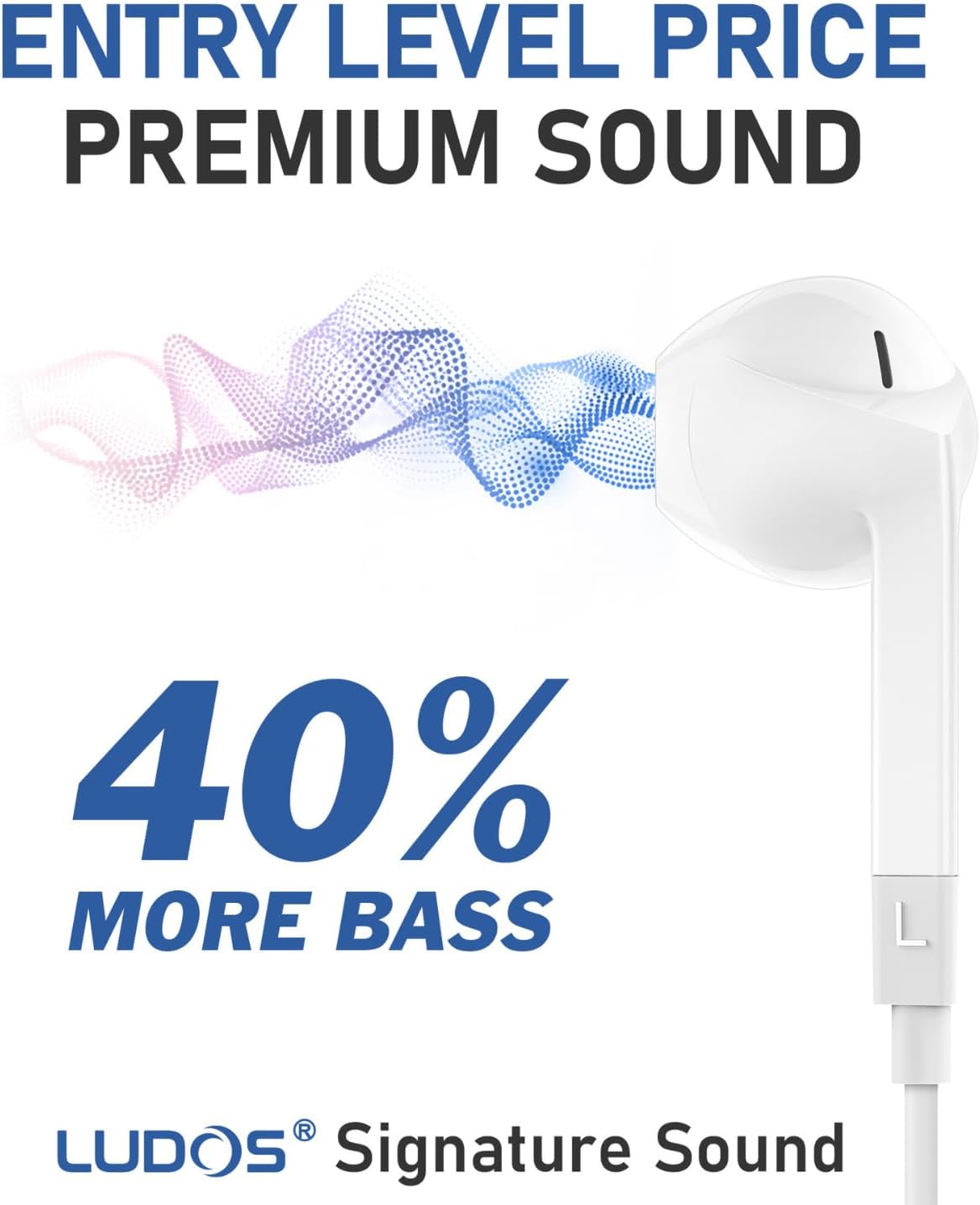 Thumbnail 2 de Ludos FEROX wired earbuds with microphone
