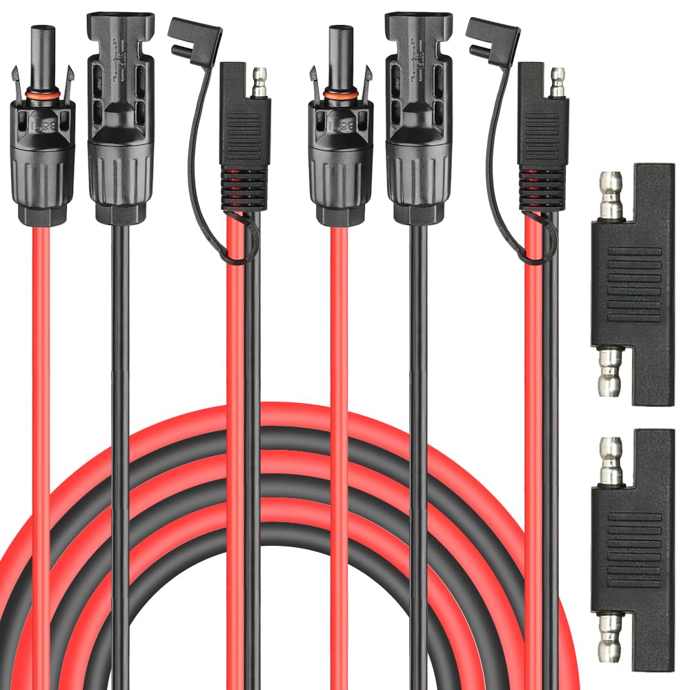 Detalle de Xiatiaosann 10AWG Solar Panel Cable to SAE Connector (2 Pack, 50cm) – 600V, 50A PV Extension Wire