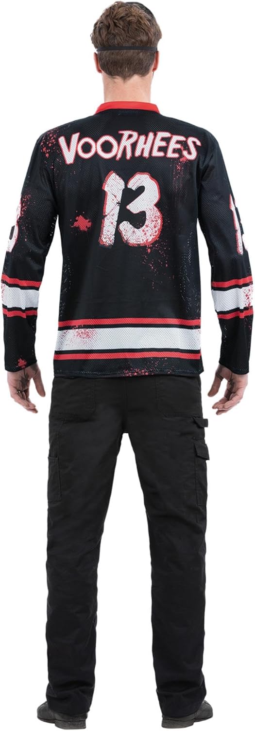 Thumbnail 2 de Smiffys 81017 Friday the 13th Hockey-Top, Herren, Schwarz & Weiß