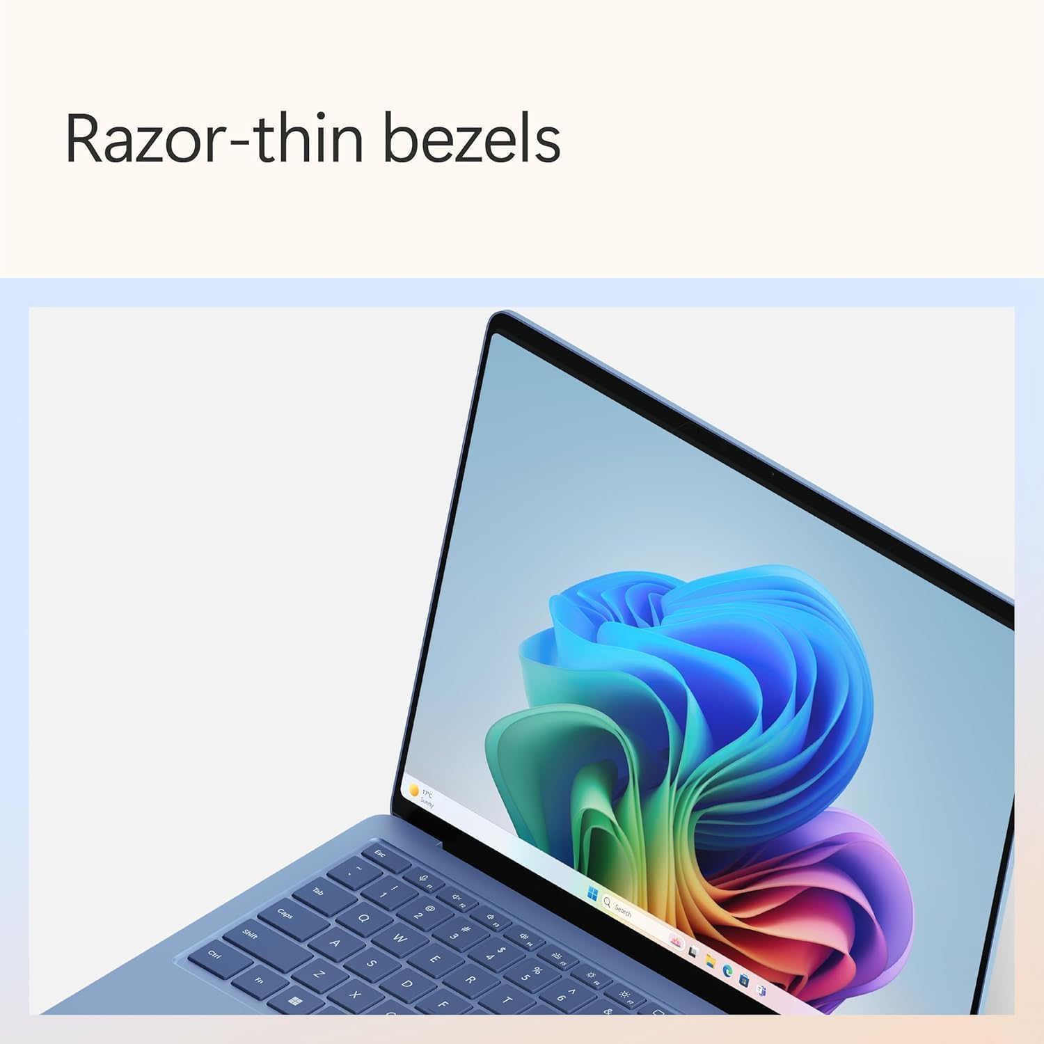Detalle de Microsoft Surface Laptop 13.8" with Snapdragon X Elite, 16GB RAM, 1TB SSD (Sapphire) – Copilot+ PC